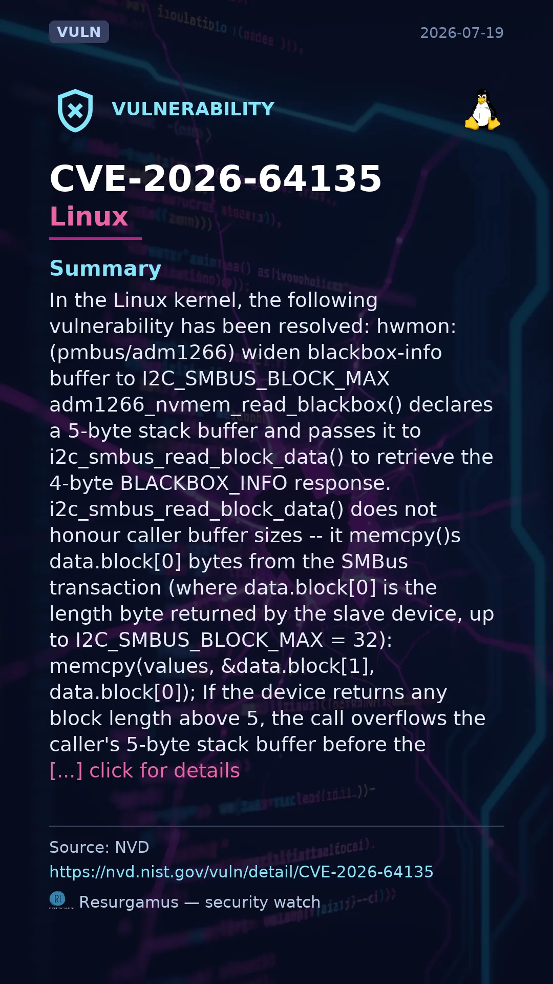CVE-2026-64135 Linux Vulnerability