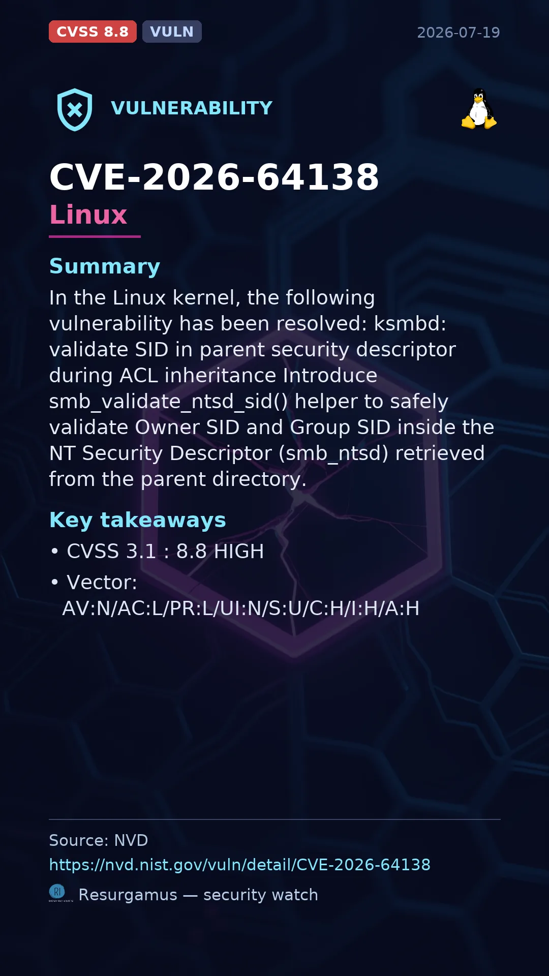 CVE-2026-64138 Linux Vulnerability