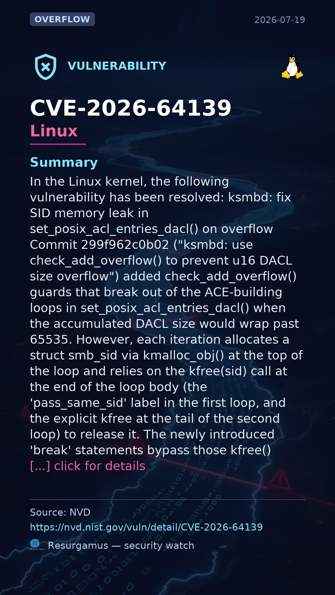 CVE-2026-64139 Linux Vulnerability