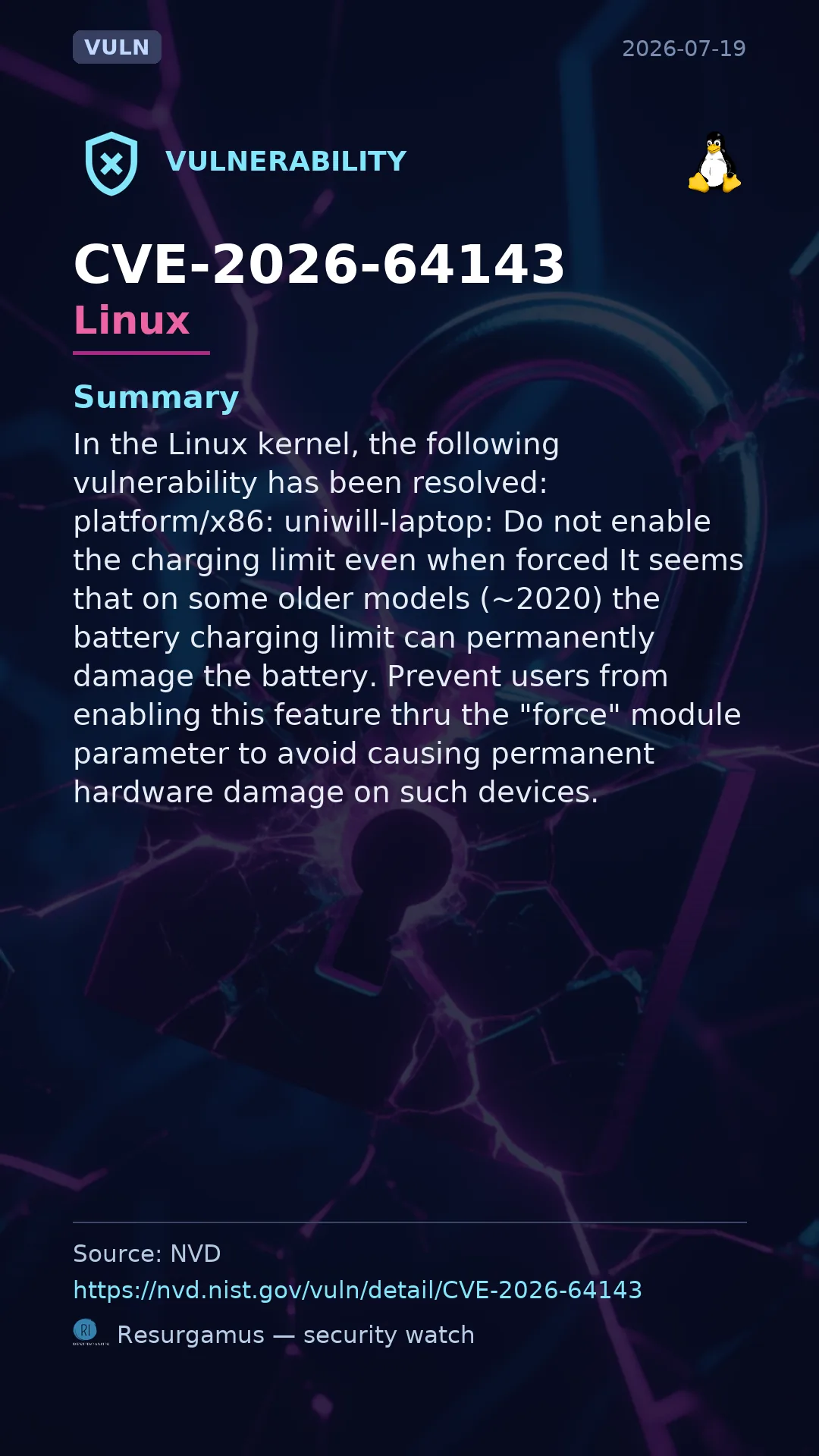 CVE-2026-64143 Linux Vulnerability