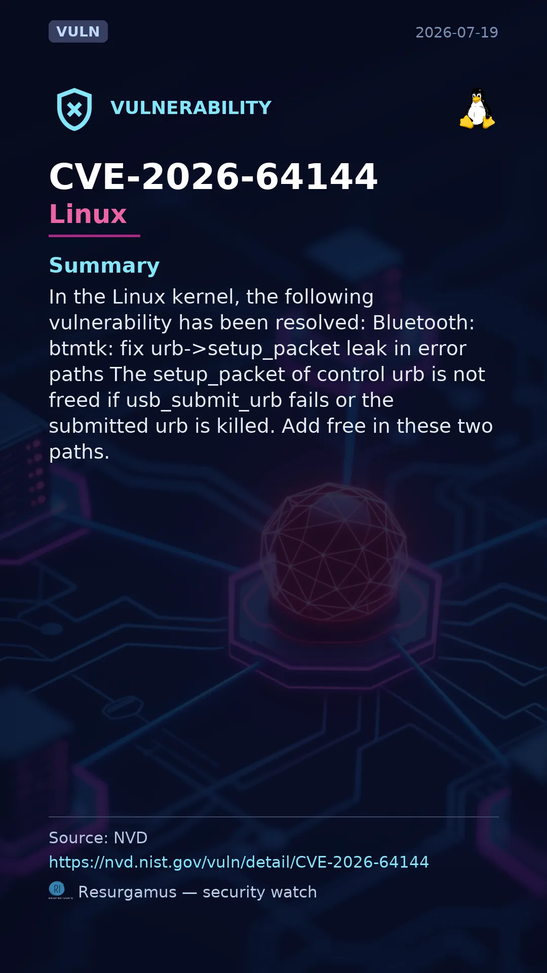 CVE-2026-64144 Linux Vulnerability