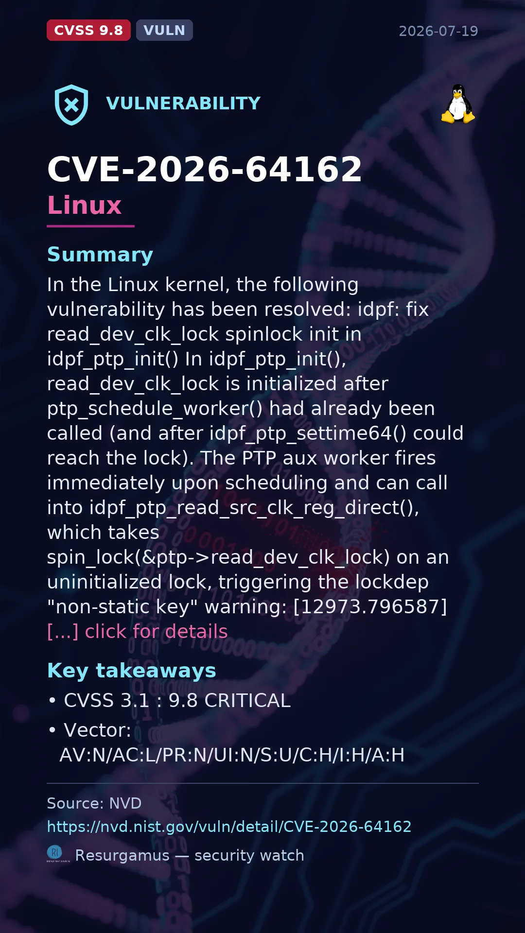 CVE-2026-64162 Linux Vulnerability