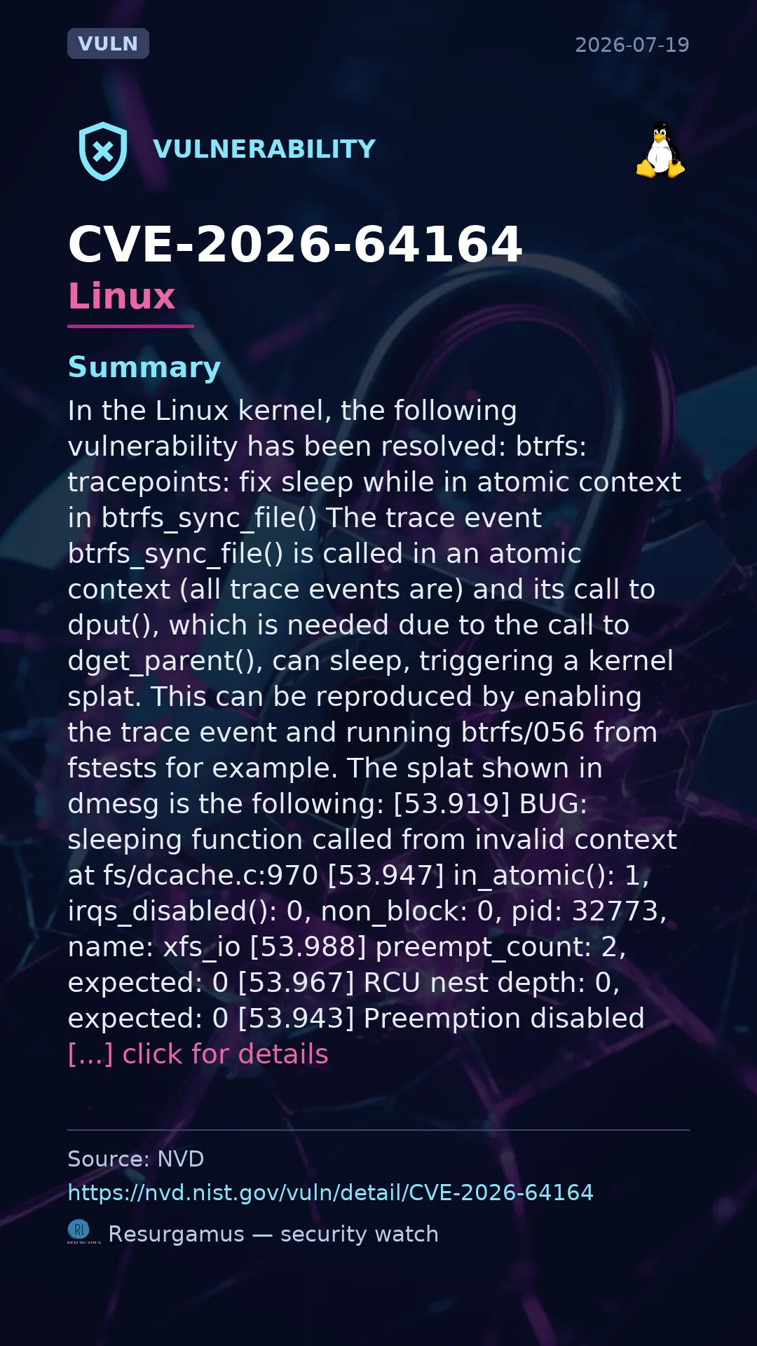CVE-2026-64164 Linux Vulnerability