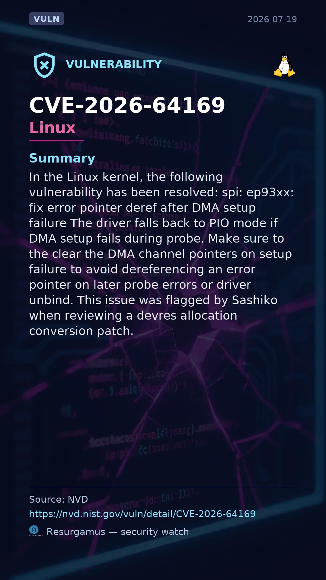CVE-2026-64169 Linux Vulnerability
