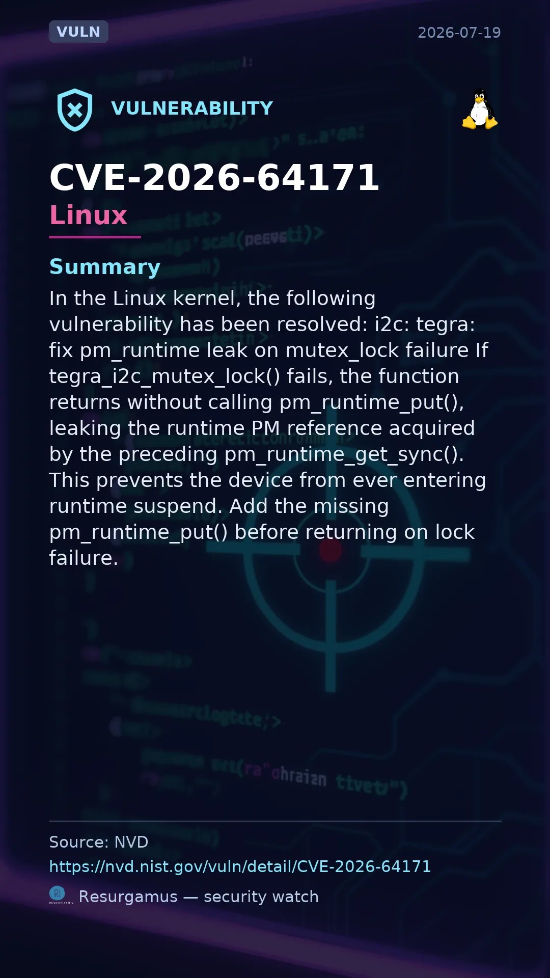 CVE-2026-64171 Linux Vulnerability