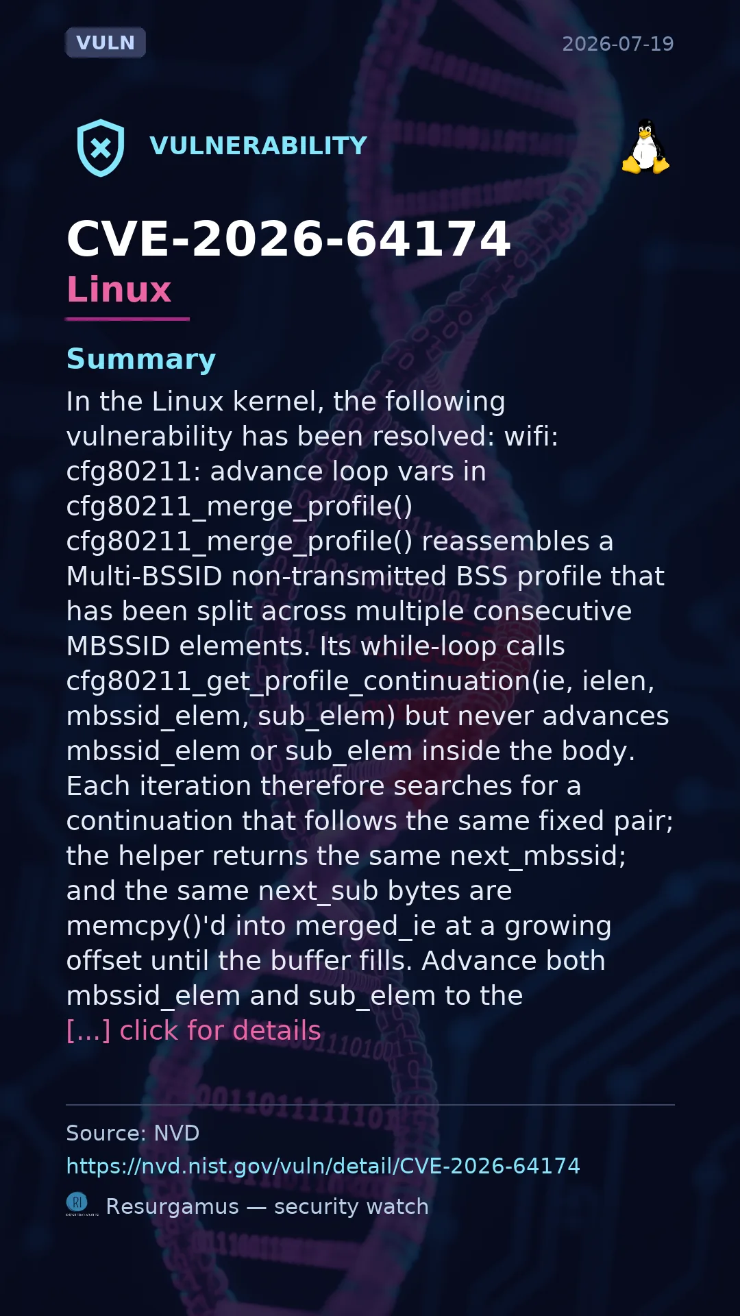 CVE-2026-64174 Linux Vulnerability