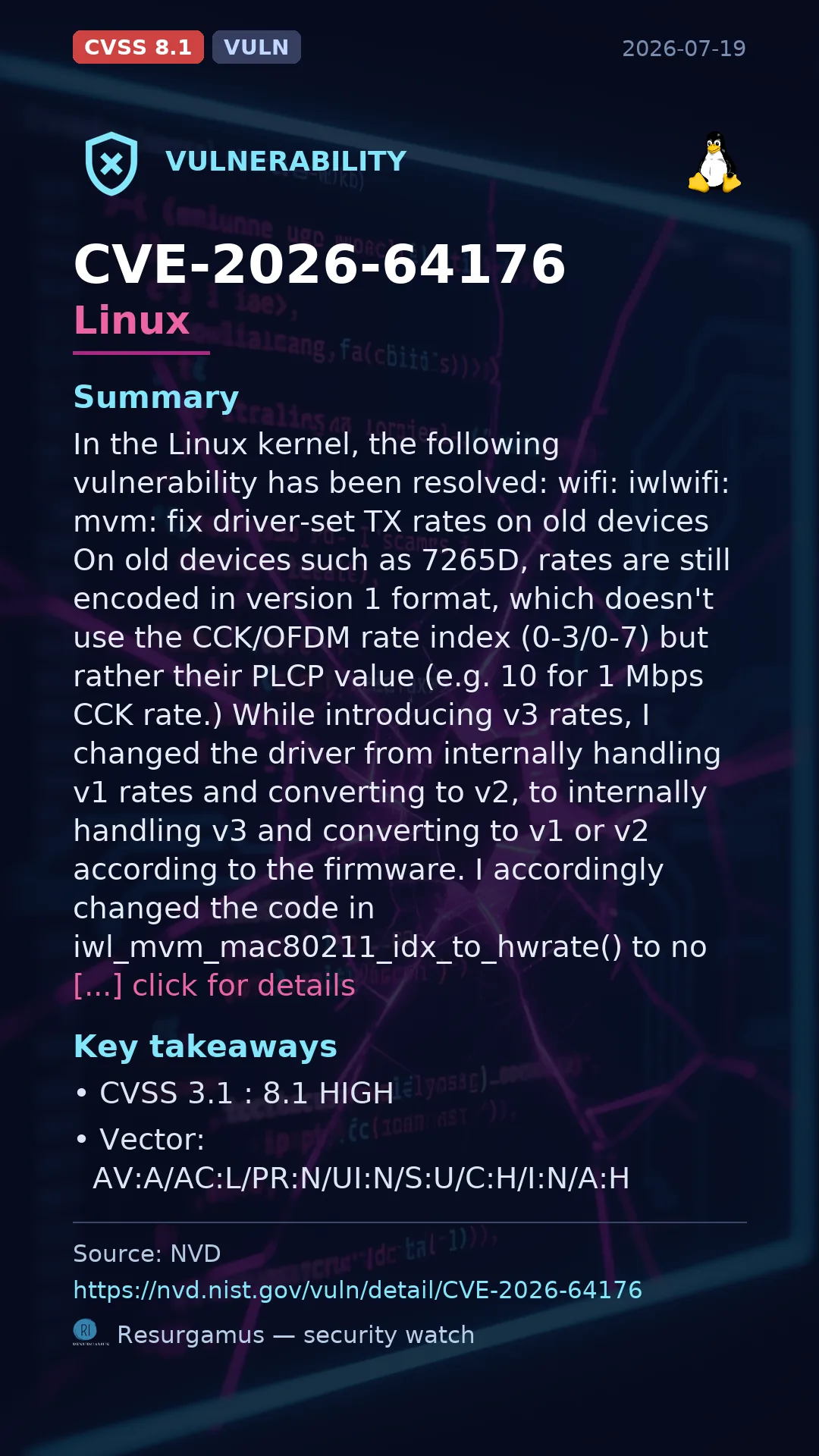 CVE-2026-64176 Linux Vulnerability