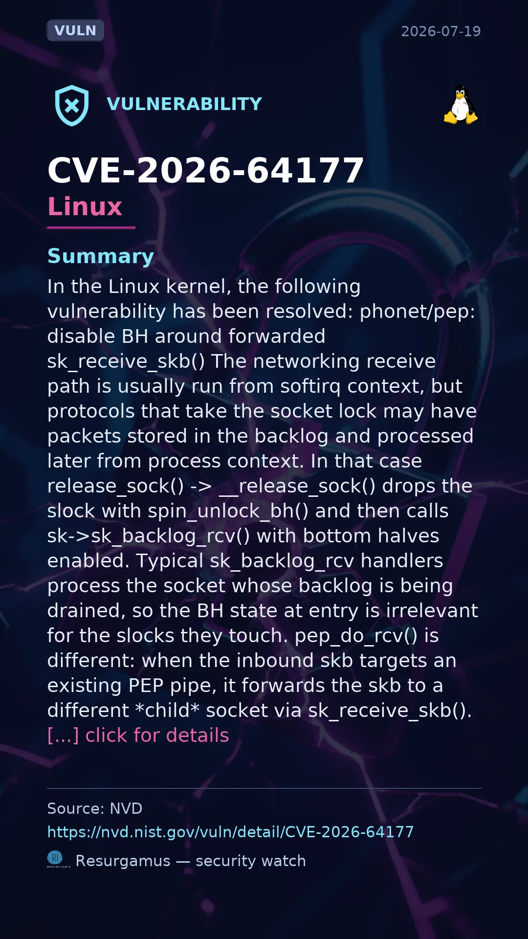 CVE-2026-64177 Linux Vulnerability