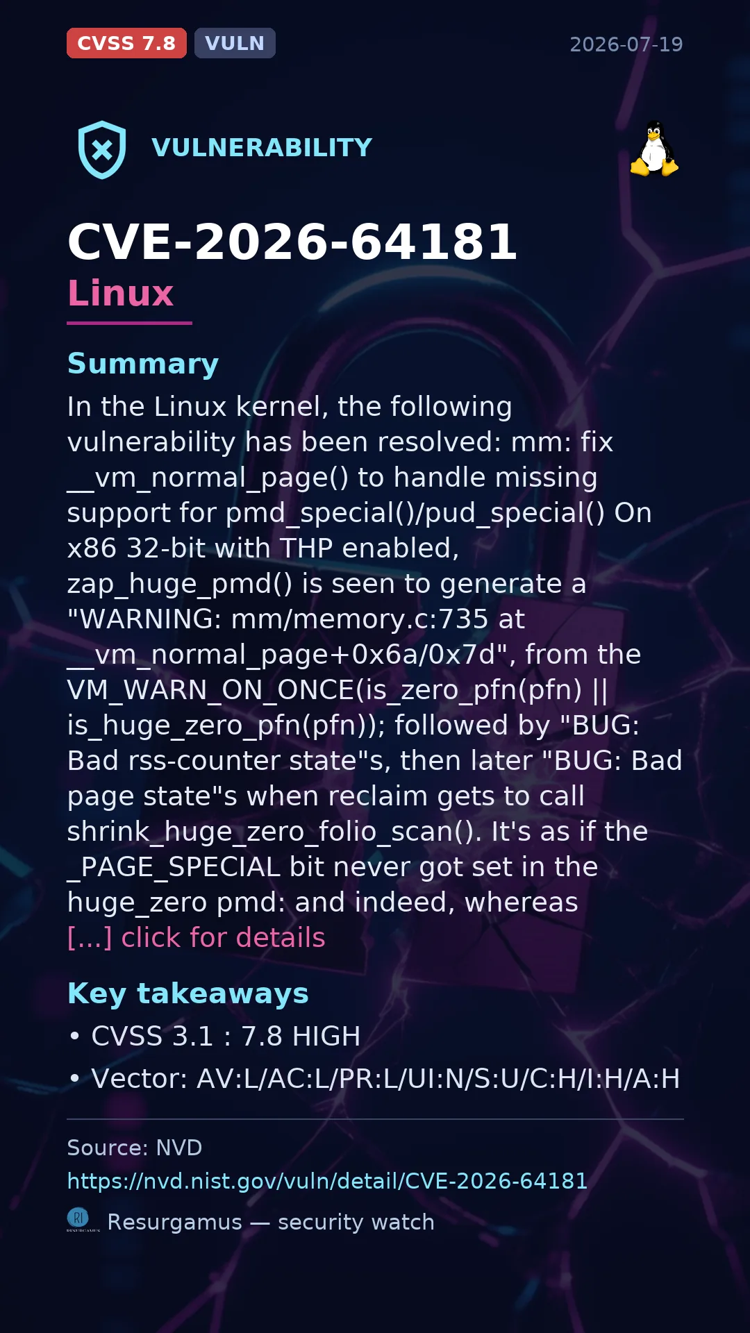 CVE-2026-64181 Linux Vulnerability