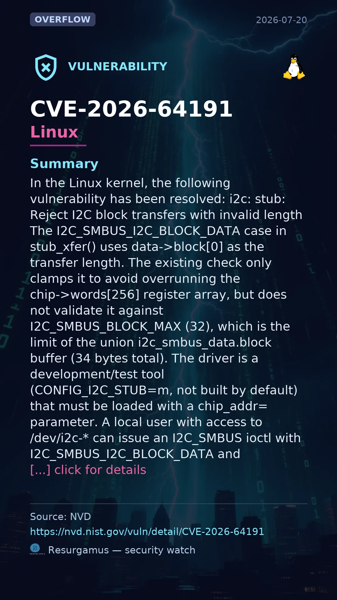 CVE-2026-64191 Linux Vulnerability