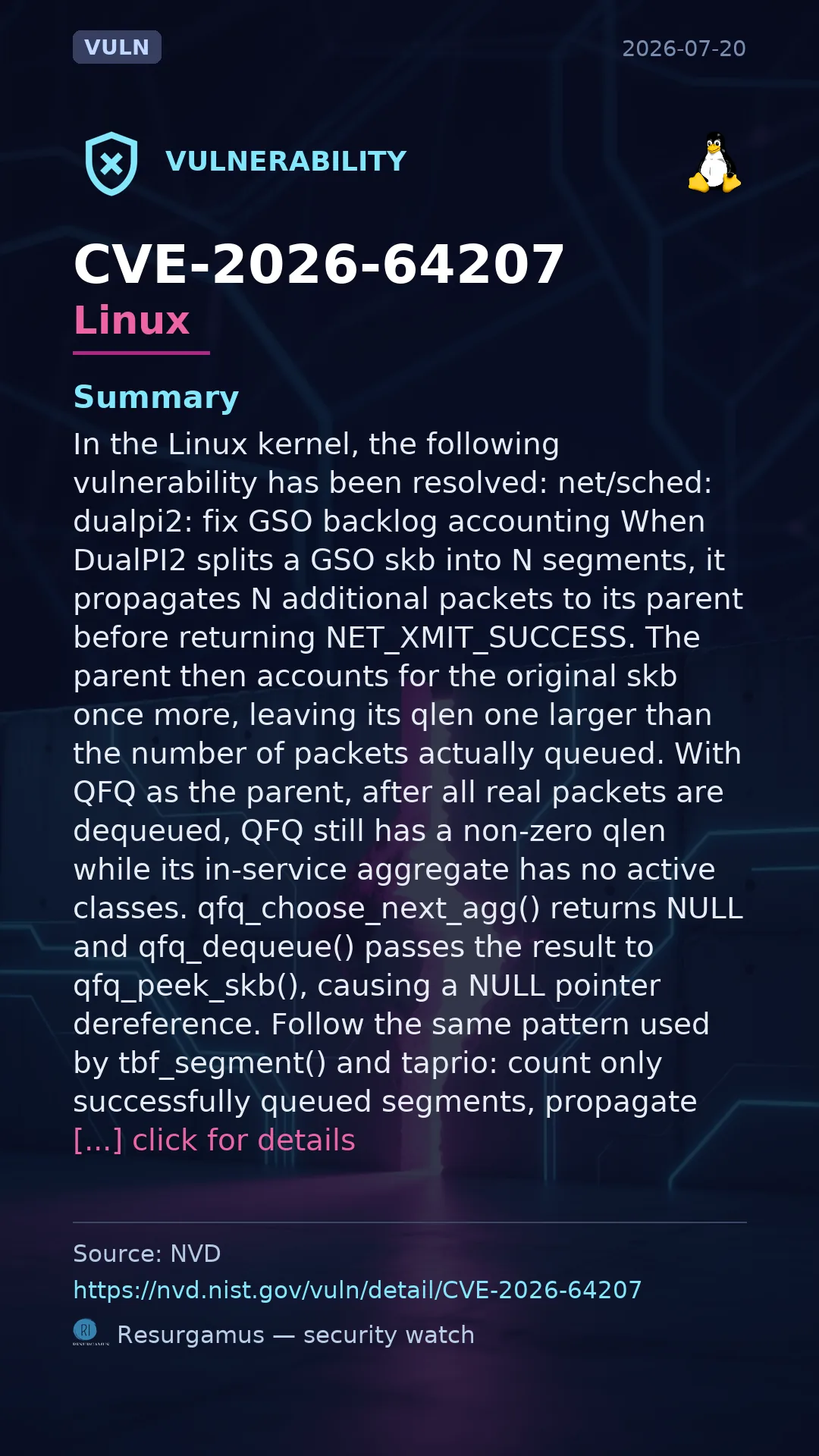 CVE-2026-64207 Linux Vulnerability