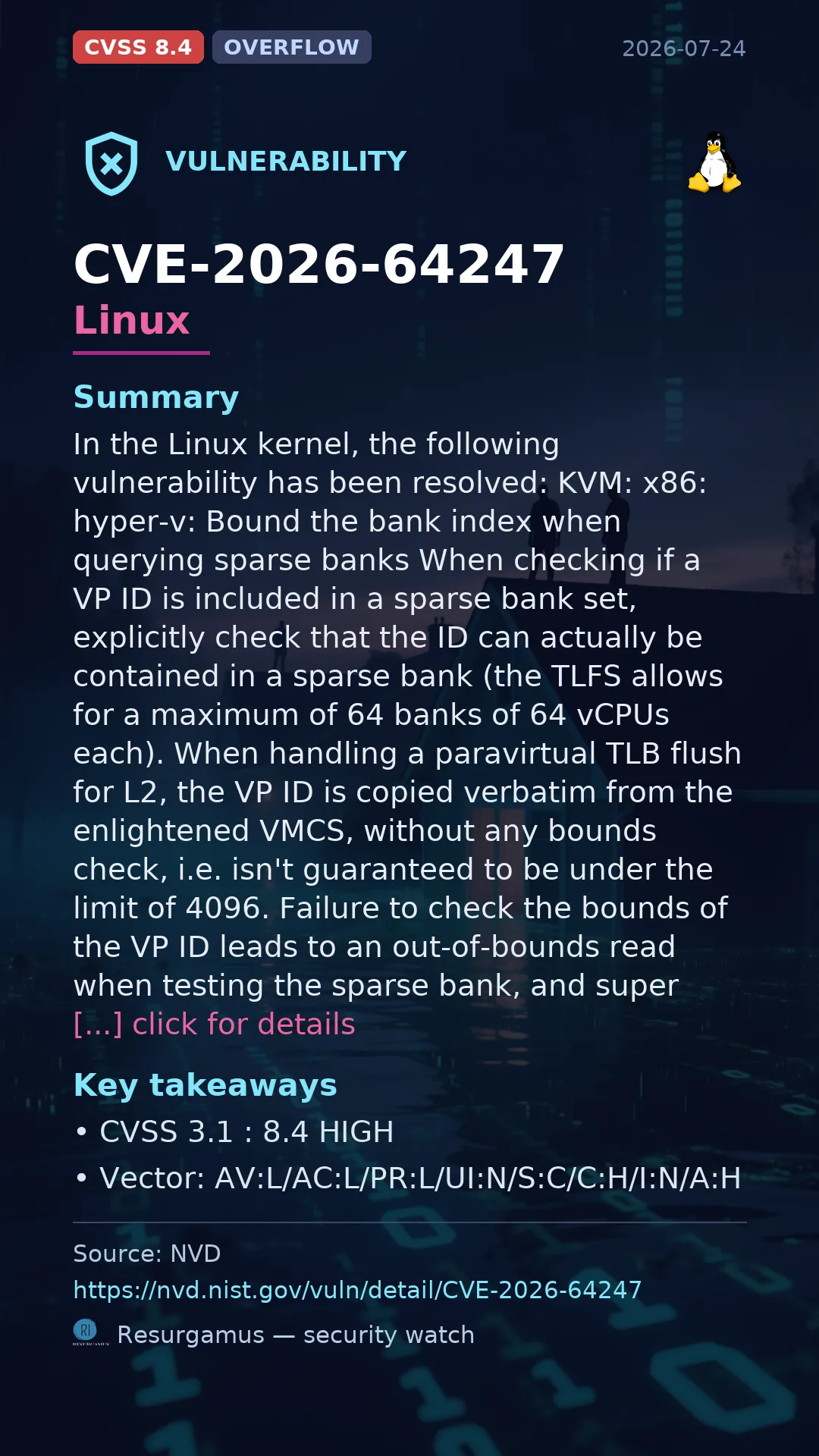 CVE-2026-64247 - Linux vulnerability