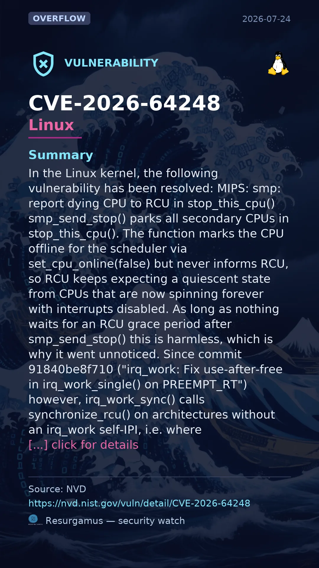 CVE-2026-64248 - Linux vulnerability