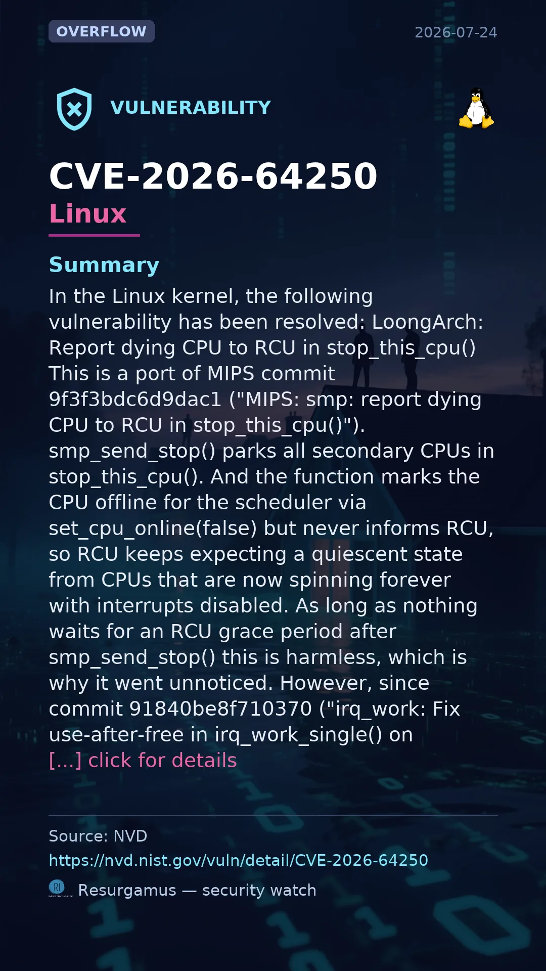CVE-2026-64250 - Linux vulnerability