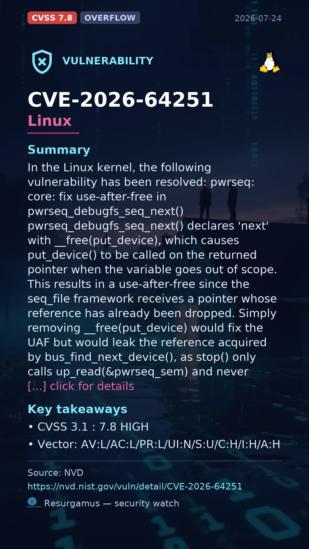 CVE-2026-64251 - Linux vulnerability