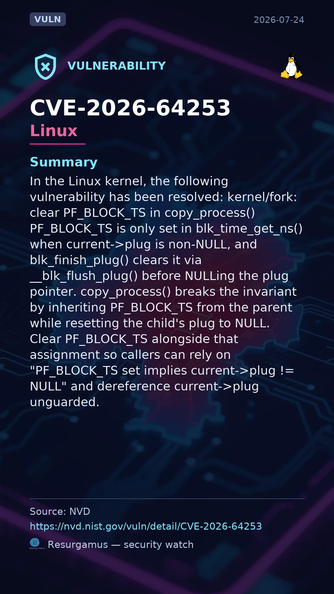 CVE-2026-64253 - Linux vulnerability