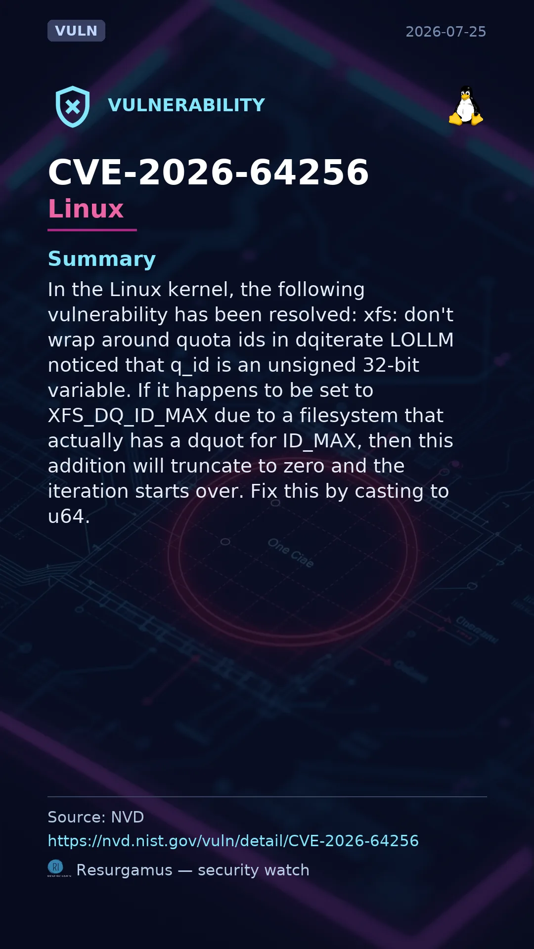 CVE-2026-64256 - Linux vulnerability