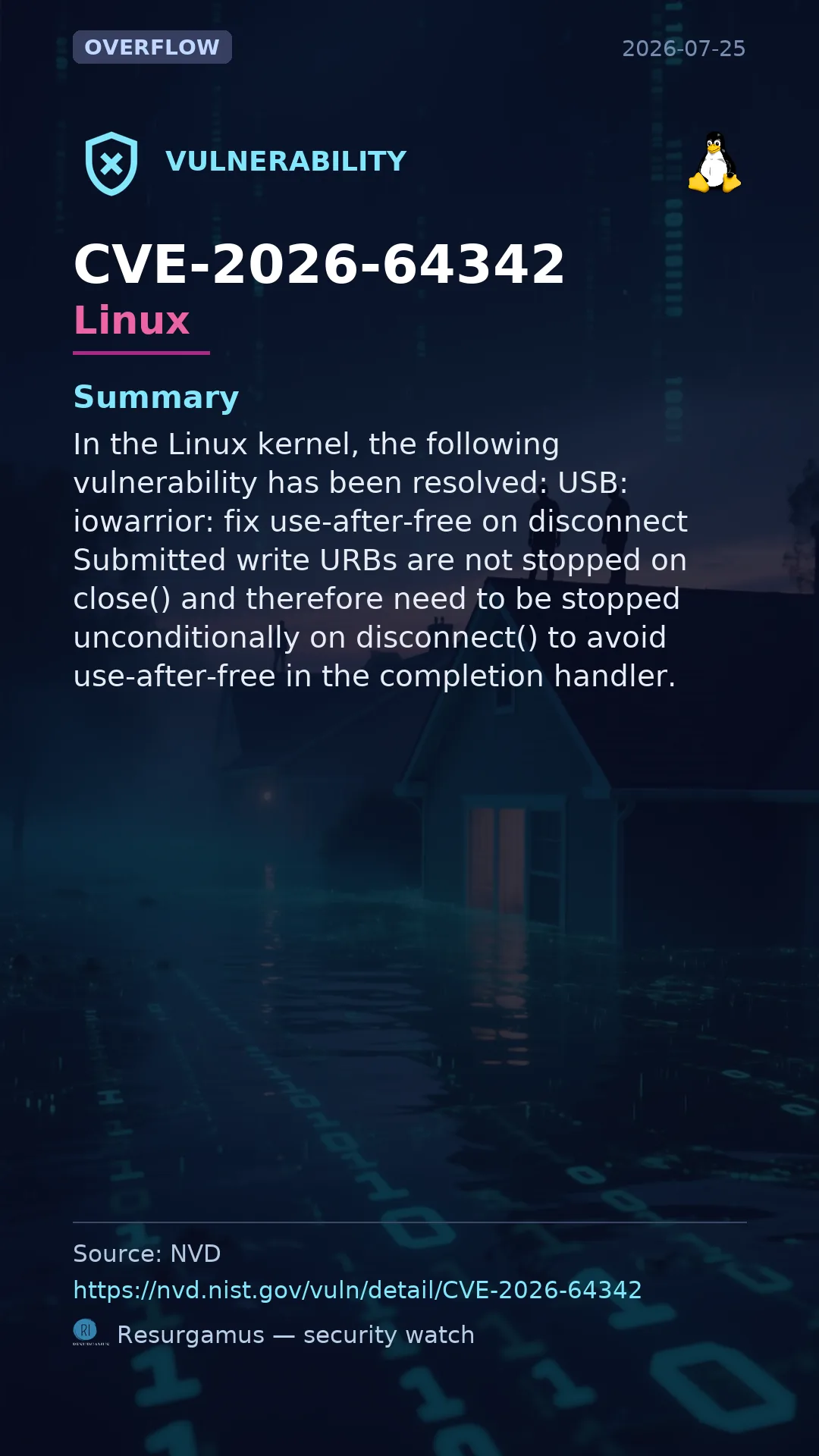 CVE-2026-64342 - Linux vulnerability