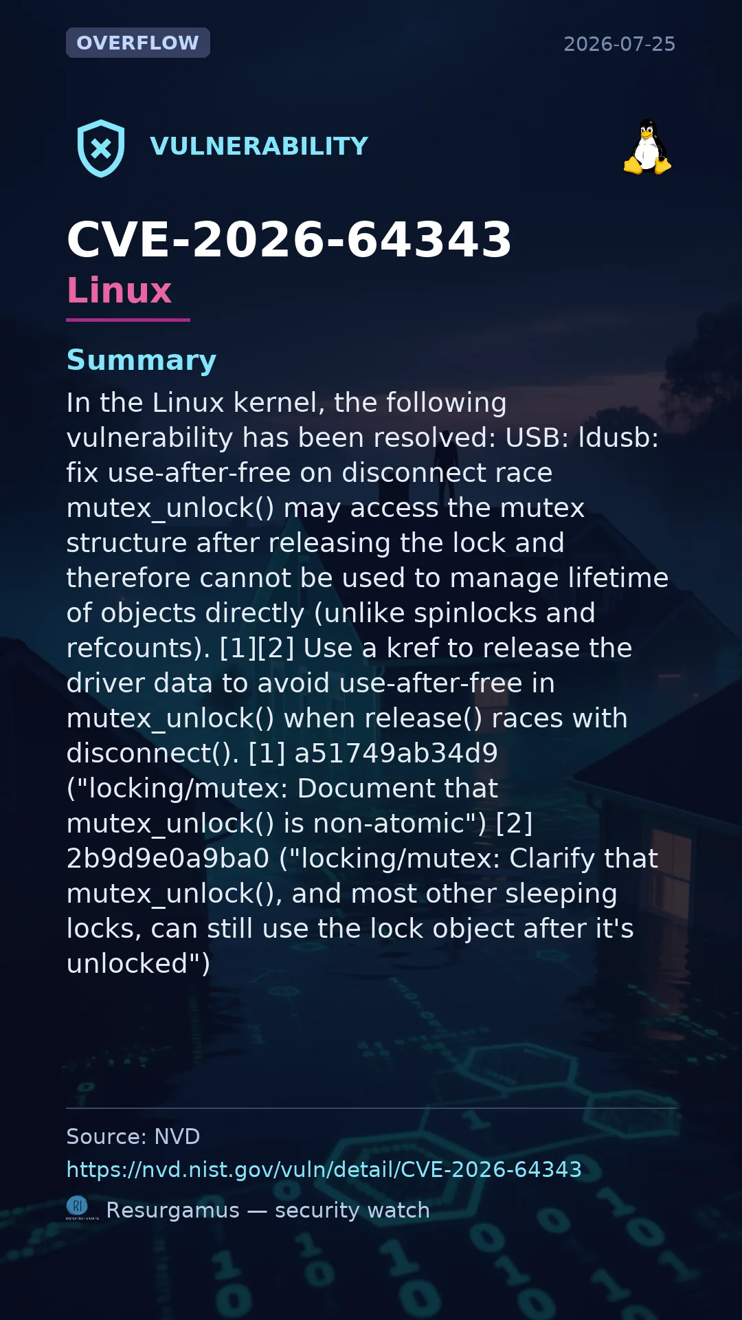 CVE-2026-64343 - Linux vulnerability