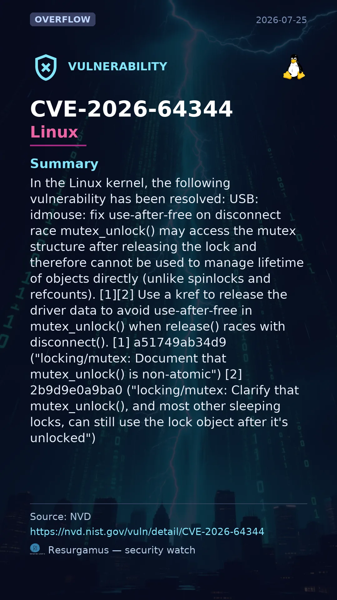 CVE-2026-64344 - Linux vulnerability