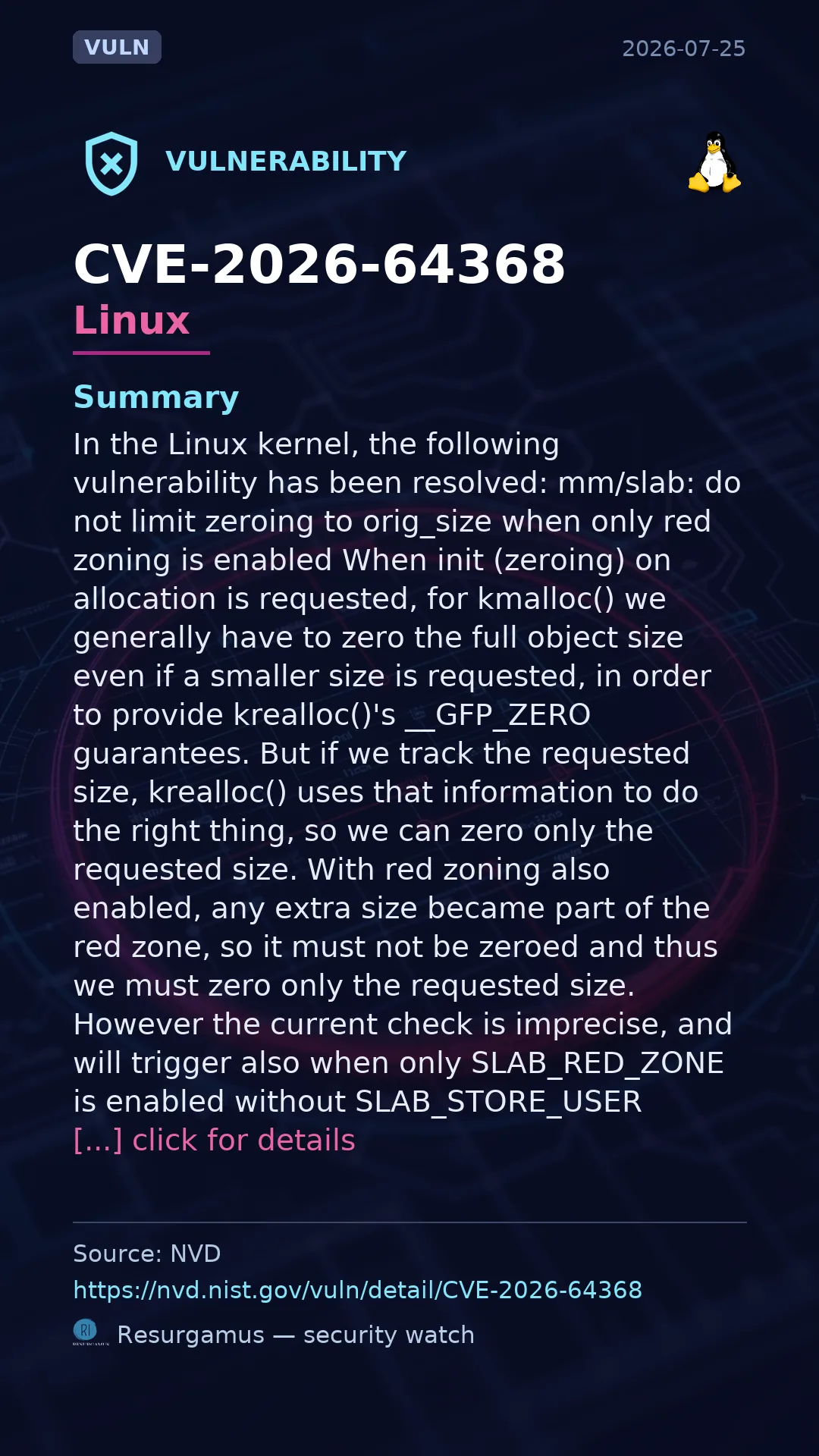 CVE-2026-64368 - Linux vulnerability