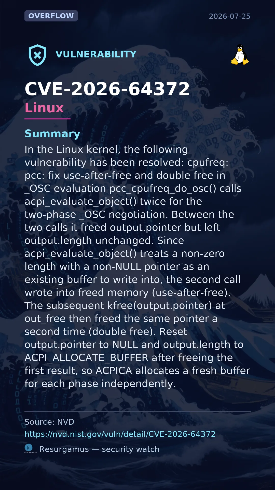 CVE-2026-64372 - Linux vulnerability