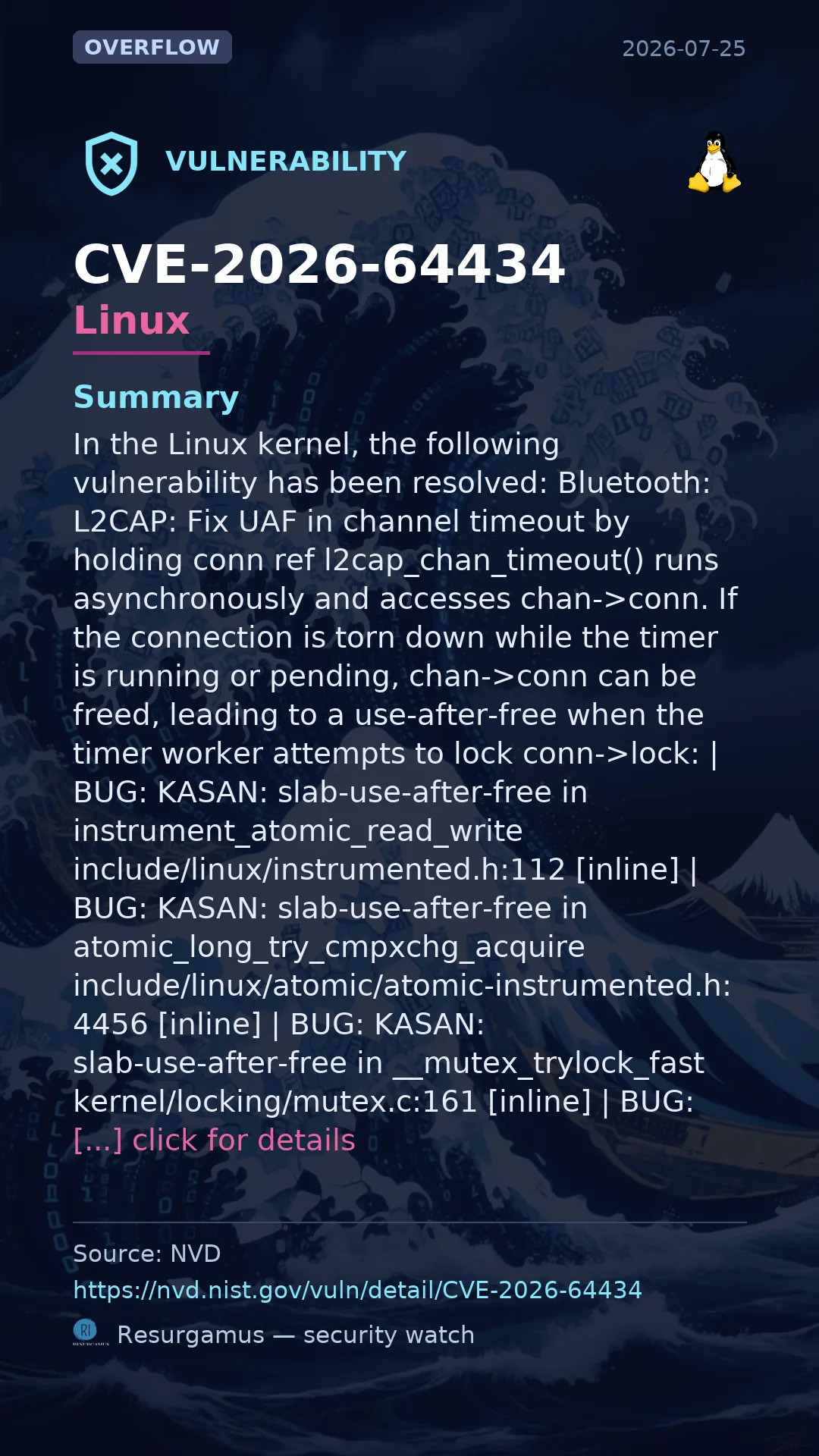CVE-2026-64434 - Linux vulnerability