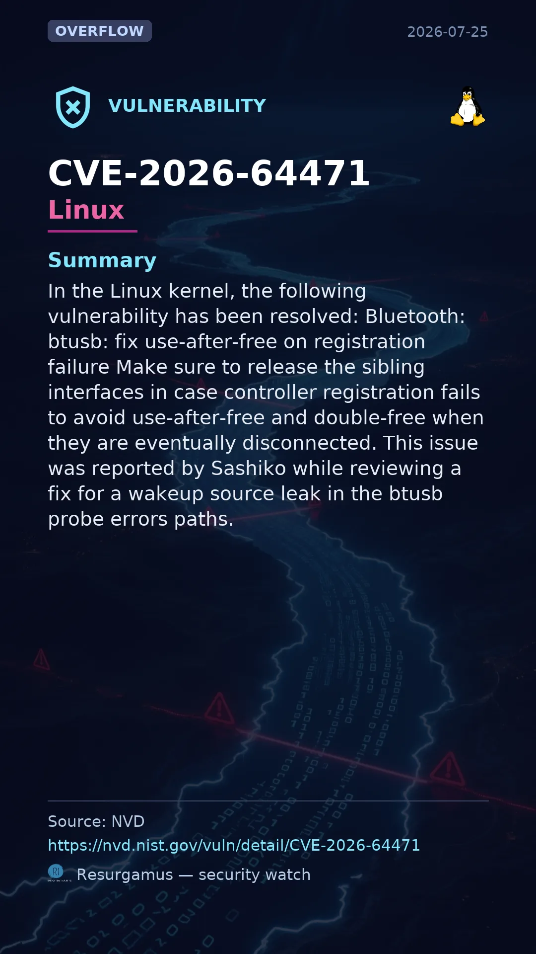 CVE-2026-64471 - Linux vulnerability