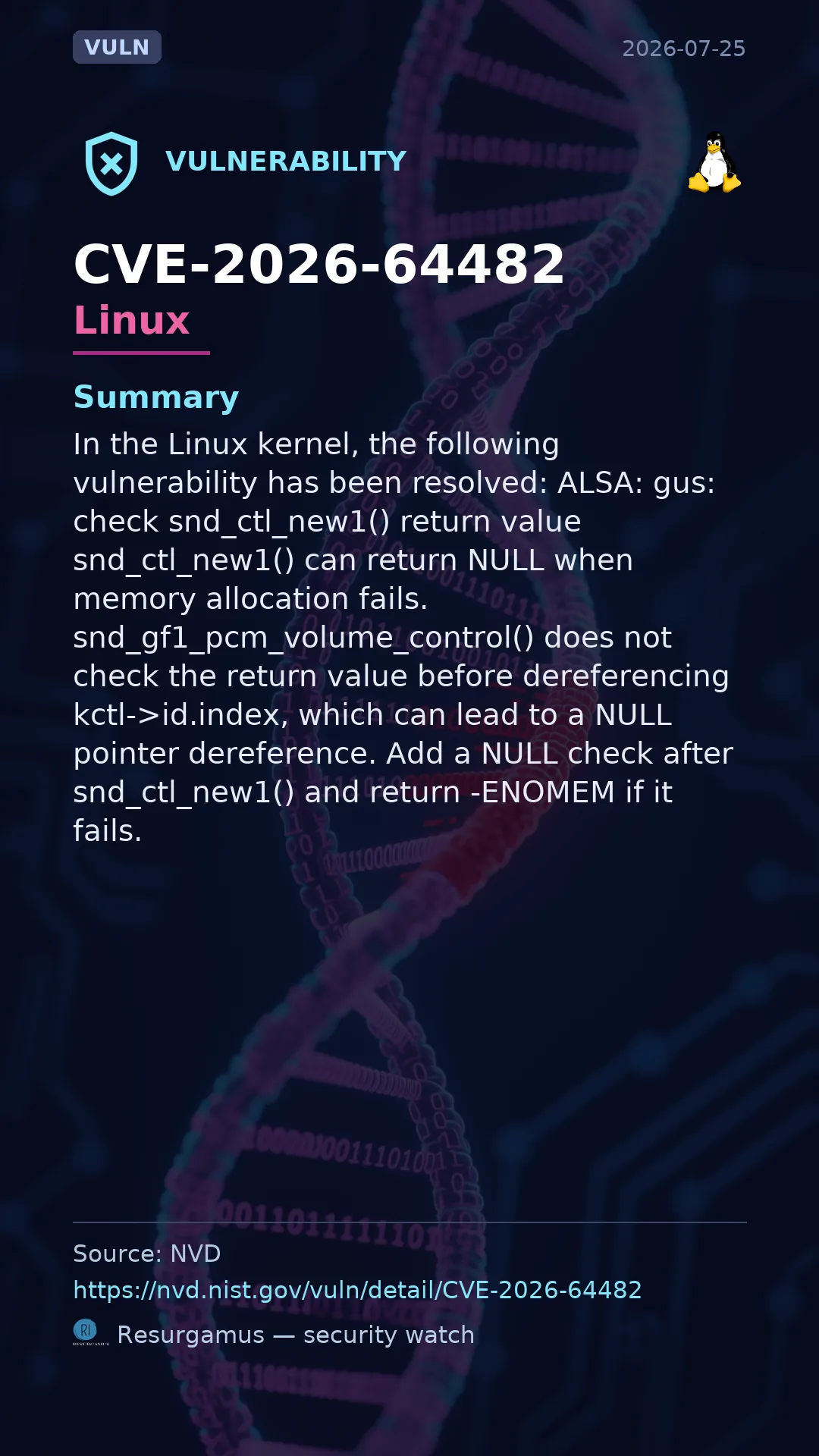 CVE-2026-64482 - Linux vulnerability