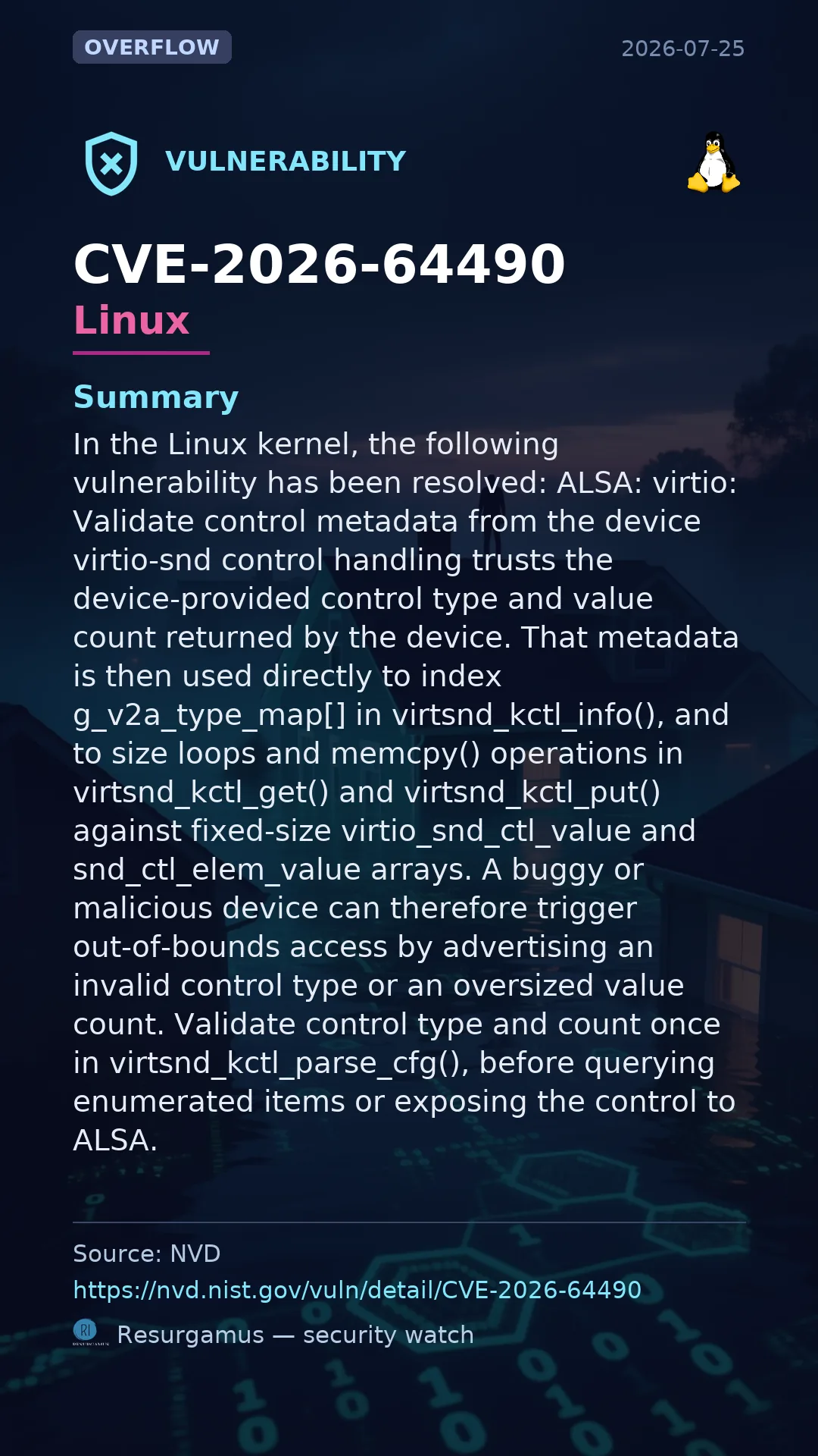 CVE-2026-64490 - Linux vulnerability