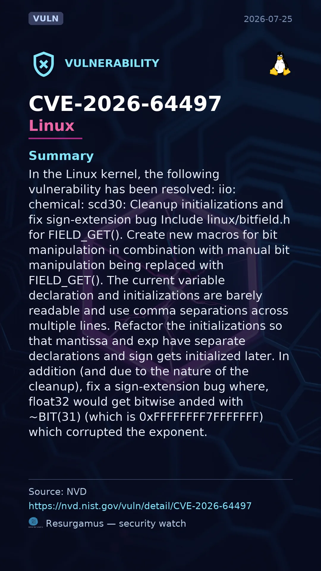 CVE-2026-64497 - Linux vulnerability