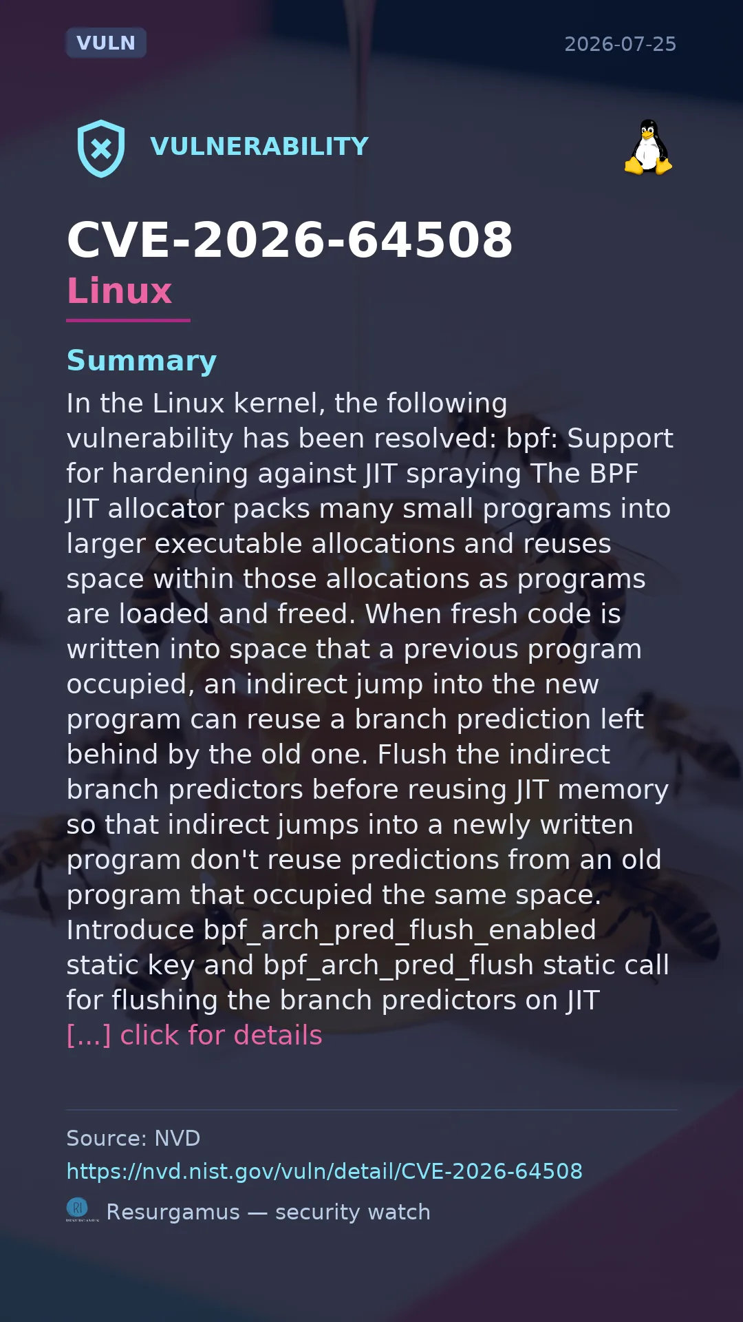 CVE-2026-64508 - Linux vulnerability