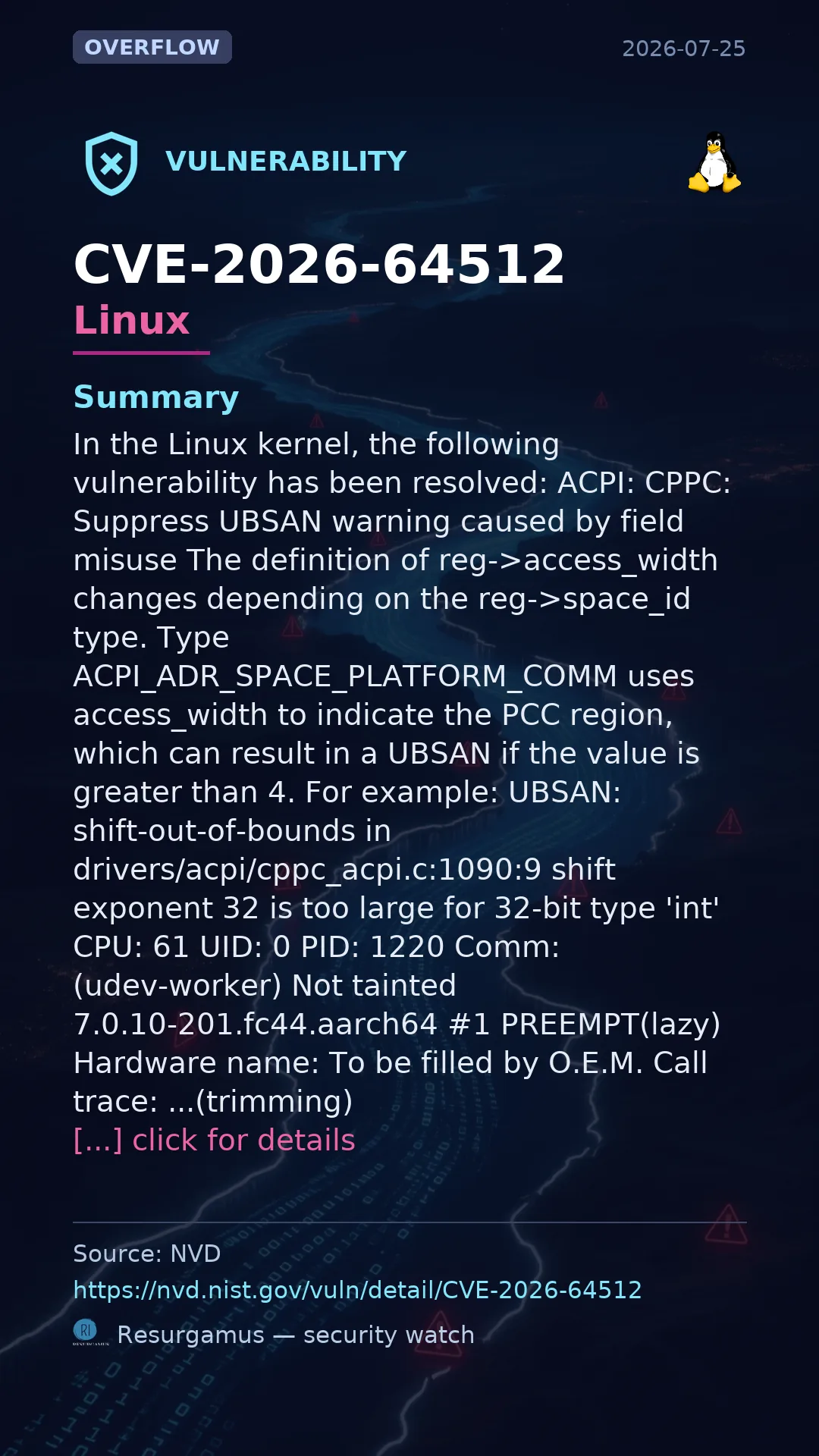 CVE-2026-64512 - Linux vulnerability