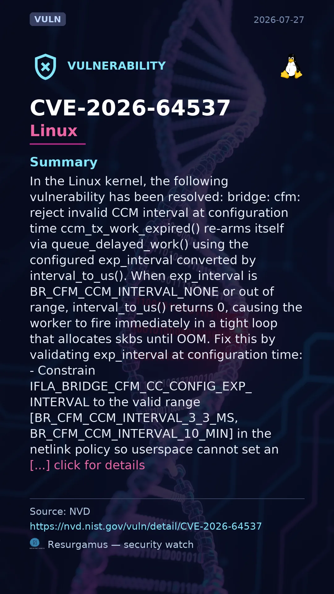 CVE-2026-64537 Linux Vulnerability