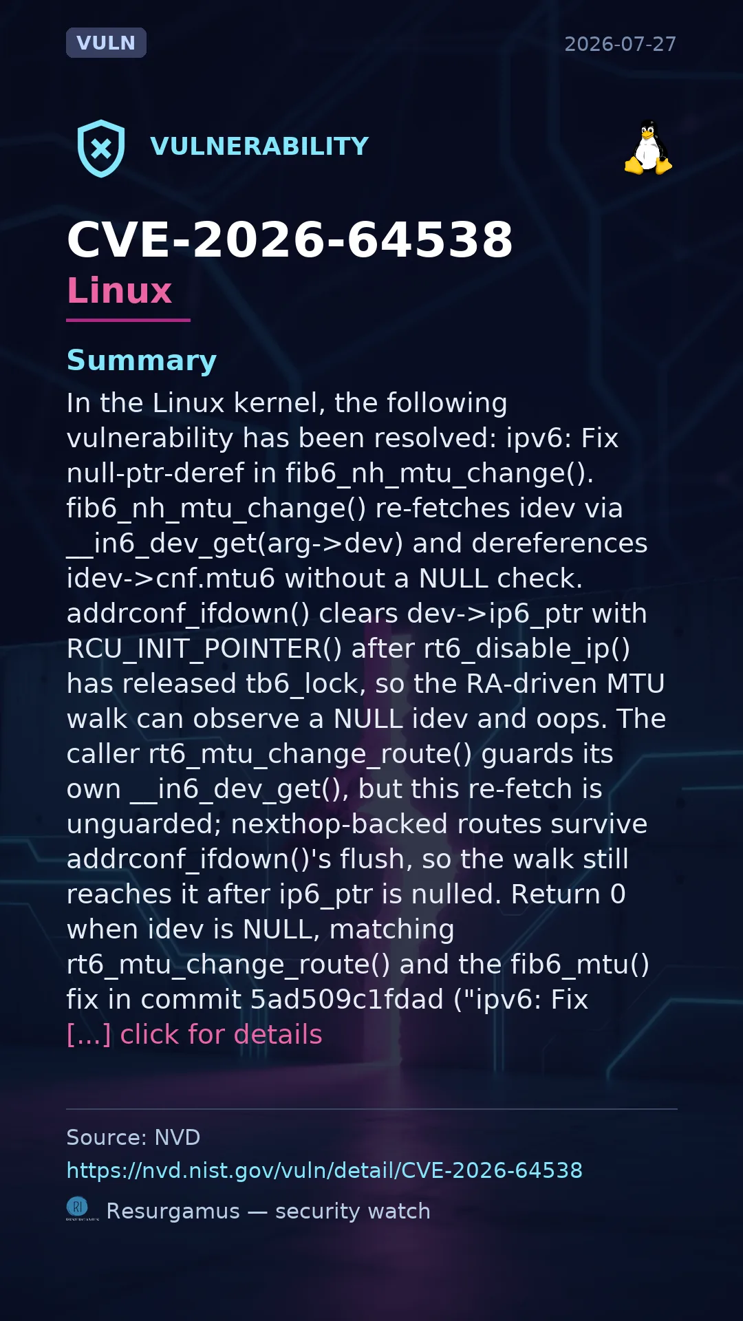 CVE-2026-64538 Linux Vulnerability