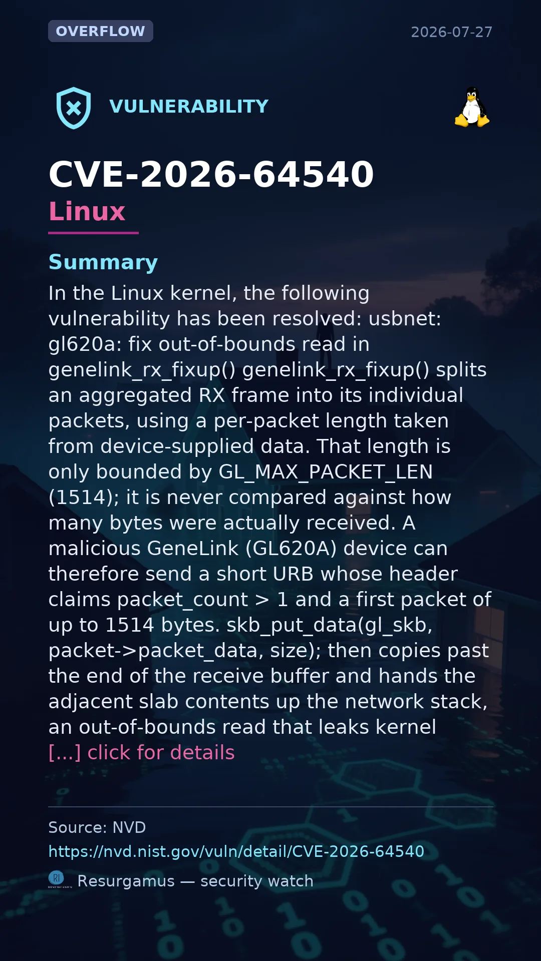 CVE-2026-64540 Linux Vulnerability