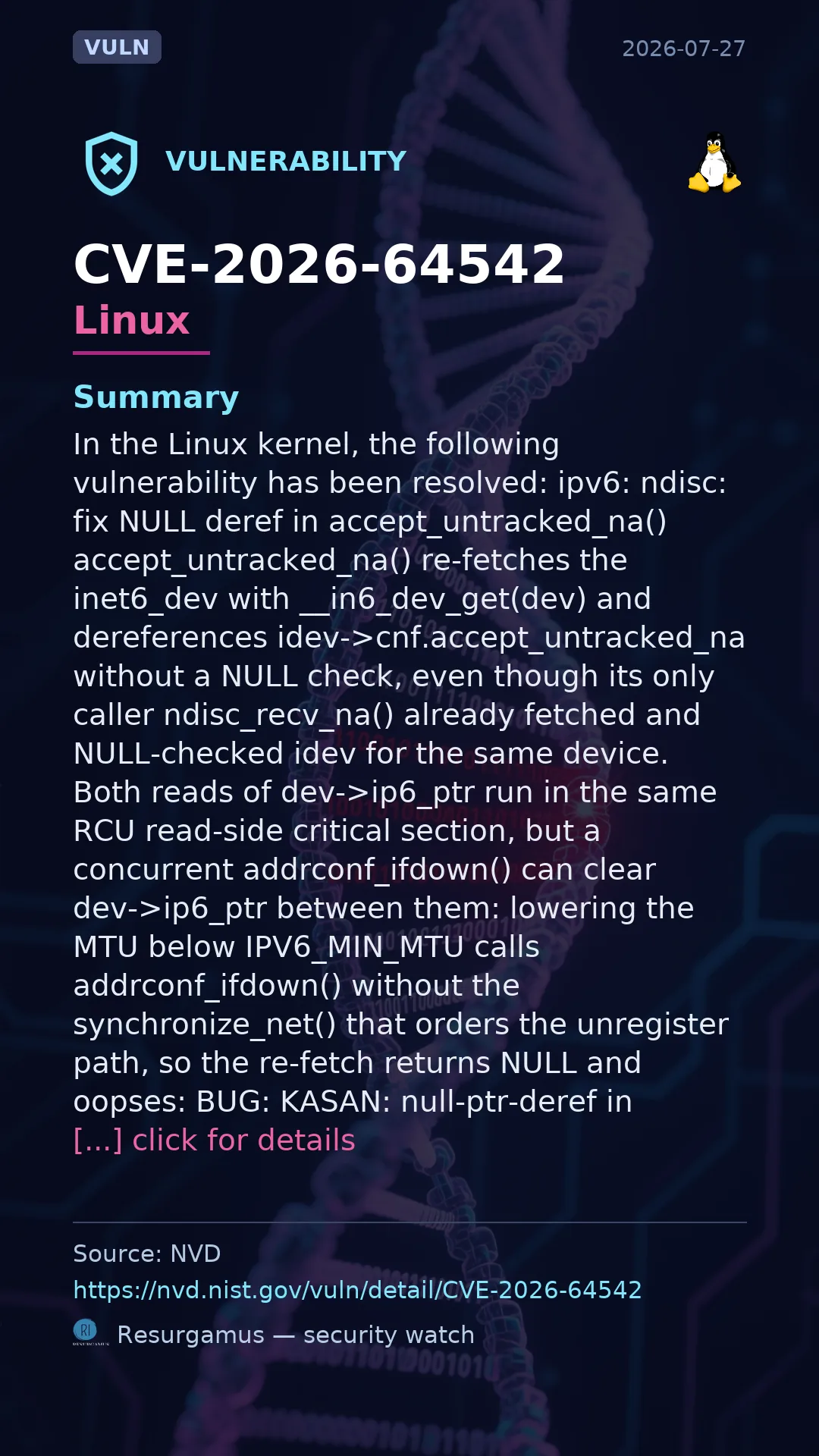 CVE-2026-64542 Linux Vulnerability