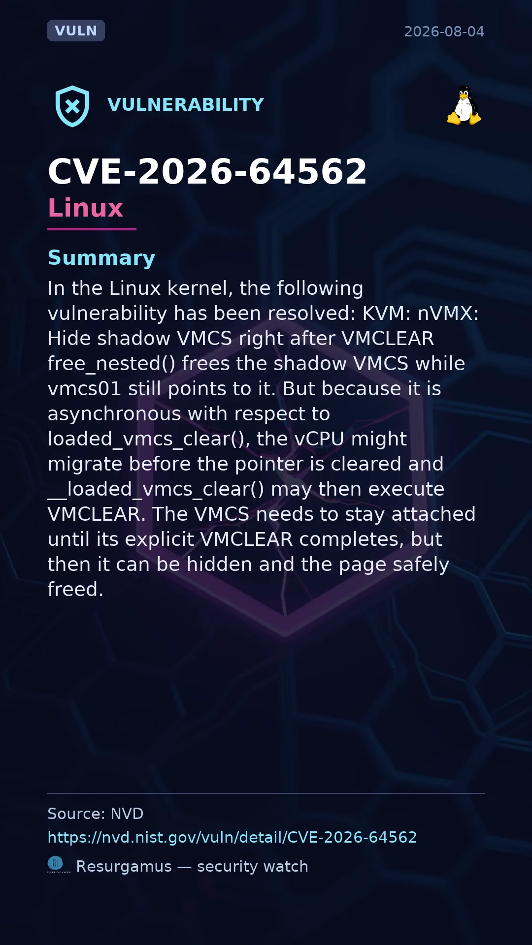 CVE-2026-64562 Linux Vulnerability