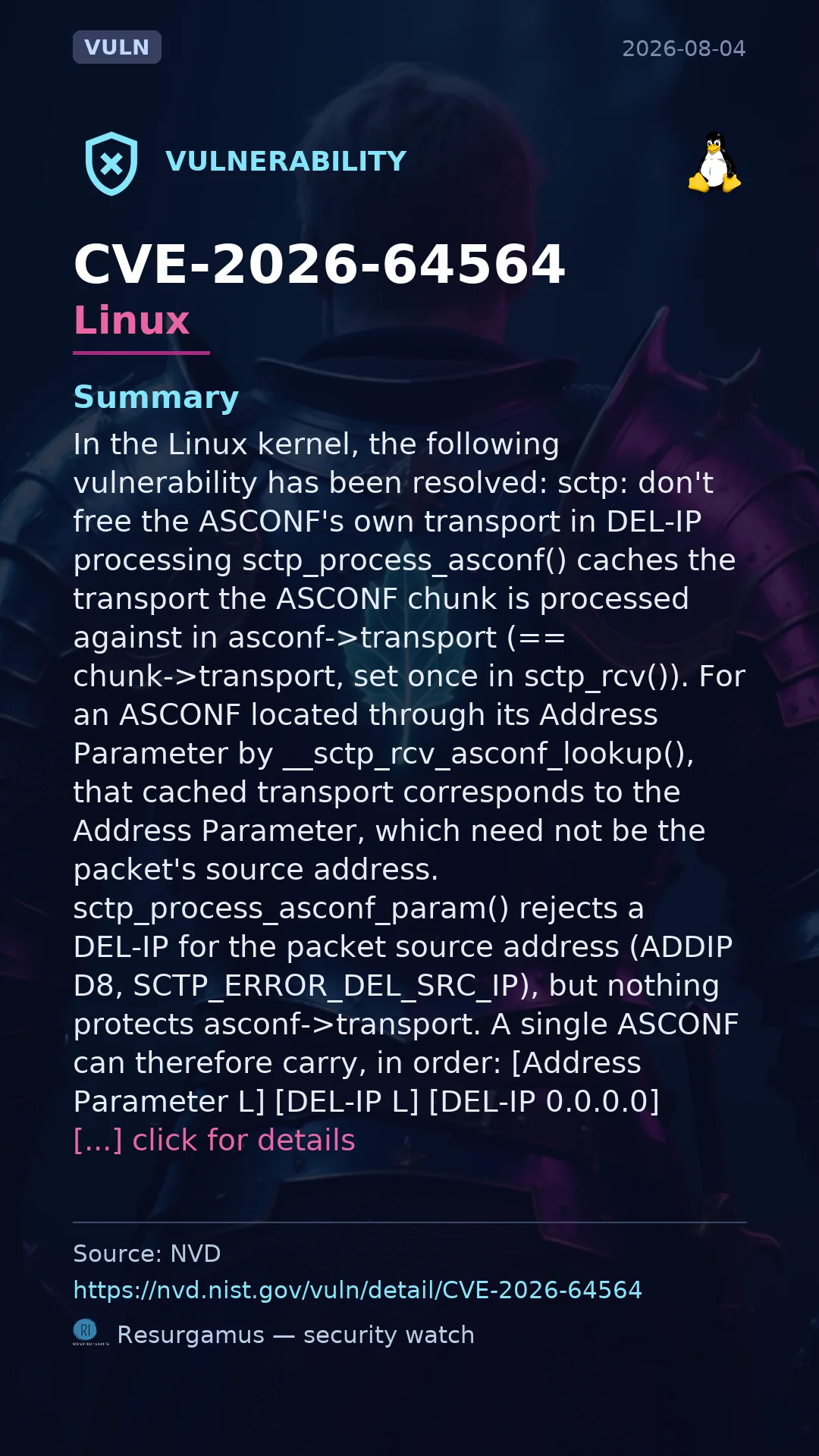 CVE-2026-64564 Linux Vulnerability