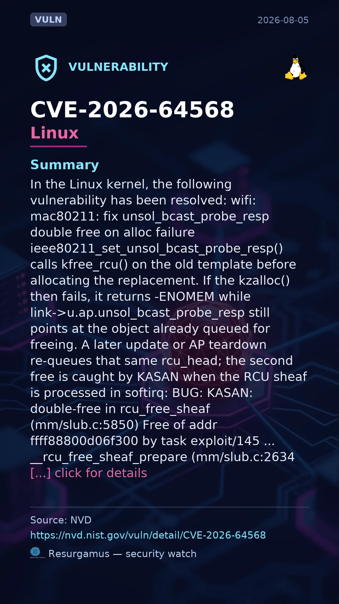 CVE-2026-64568 Linux Vulnerability