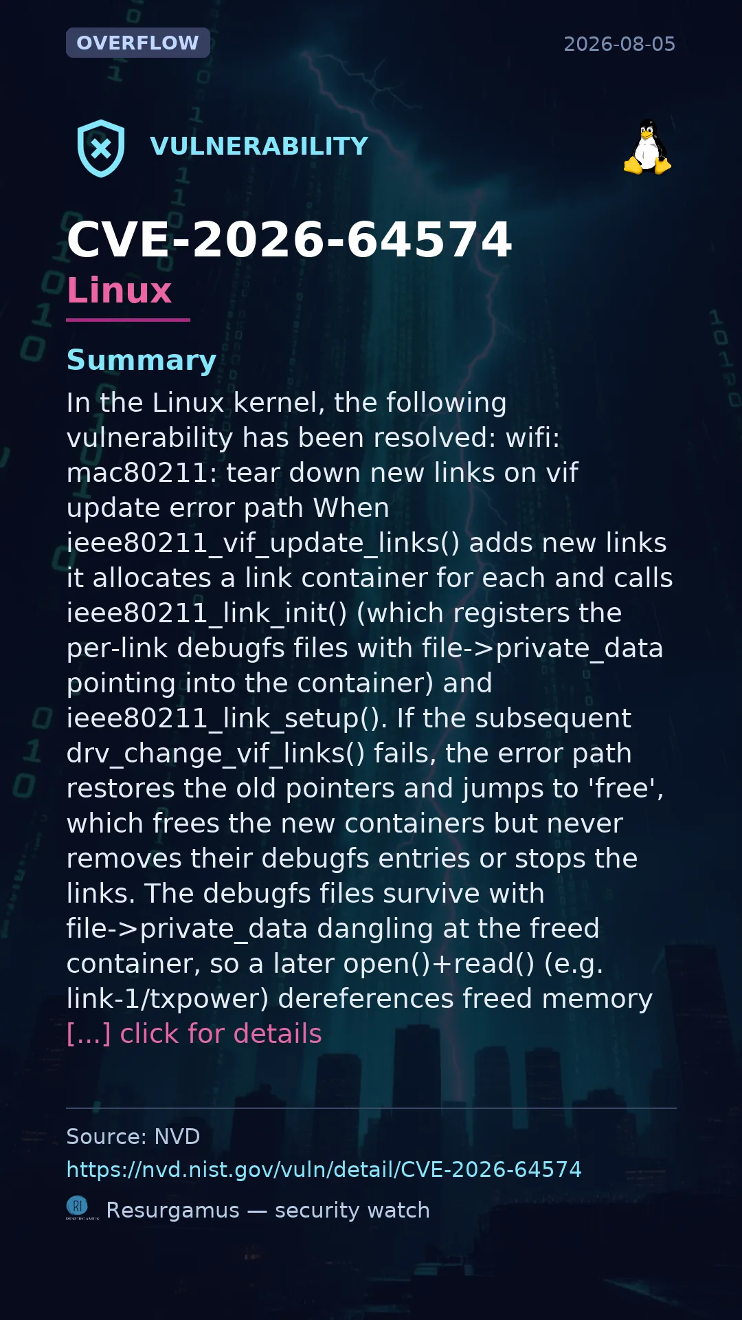 CVE-2026-64574 Linux Vulnerability