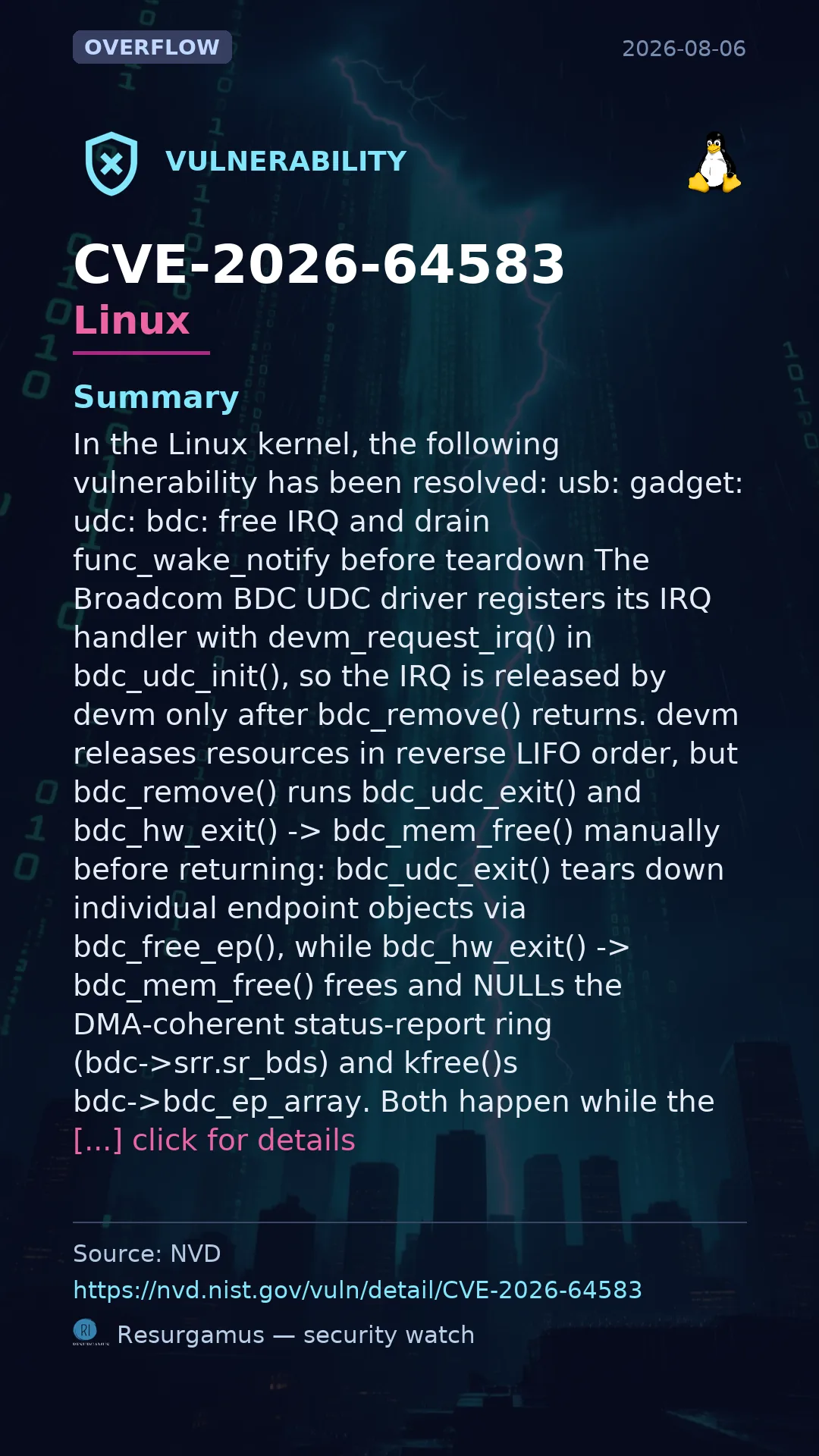 CVE-2026-64583 Linux Vulnerability