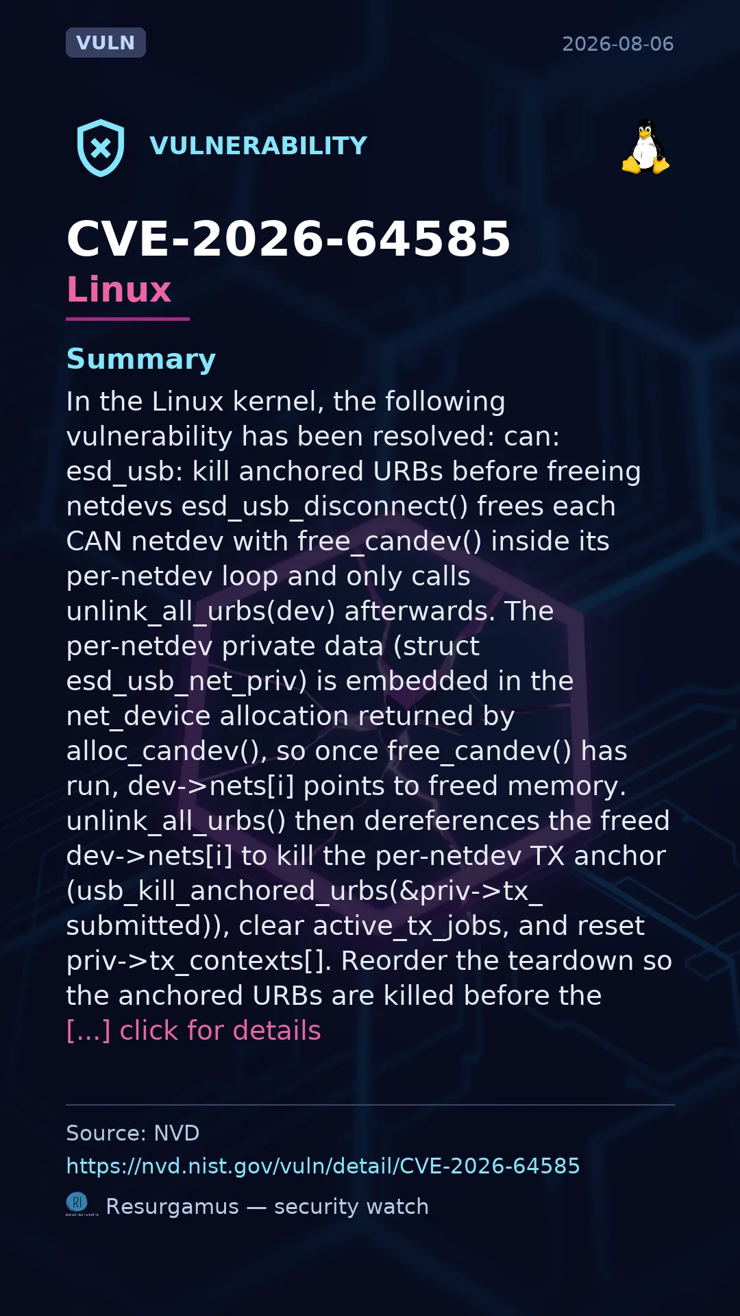CVE-2026-64585 Linux Vulnerability