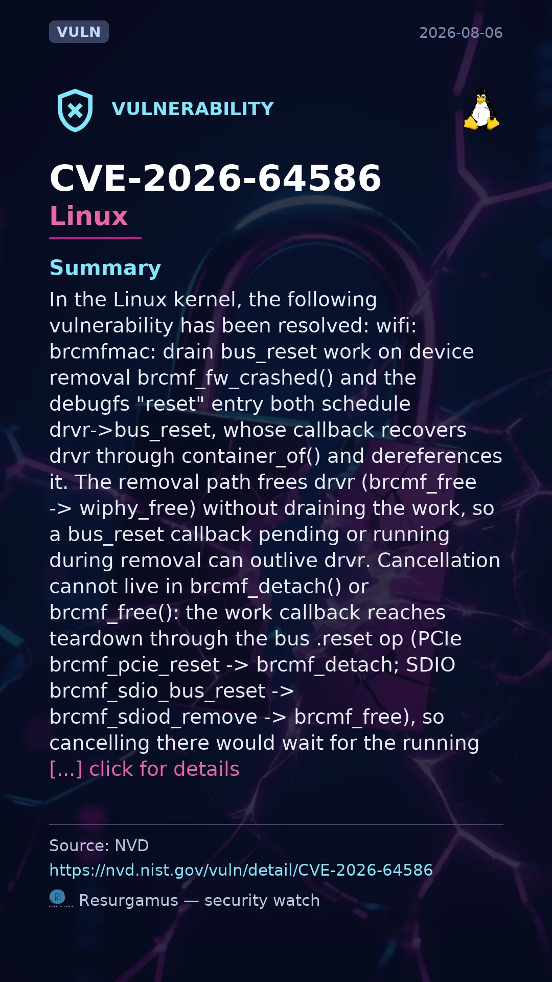 CVE-2026-64586 Linux Vulnerability