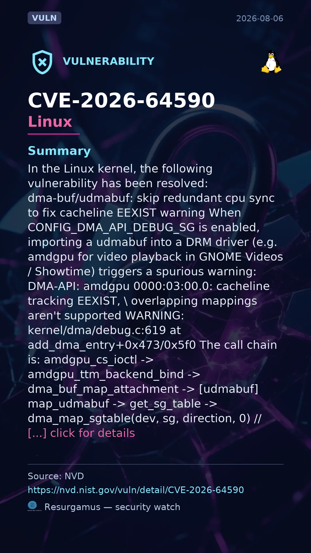 CVE-2026-64590 Linux Vulnerability