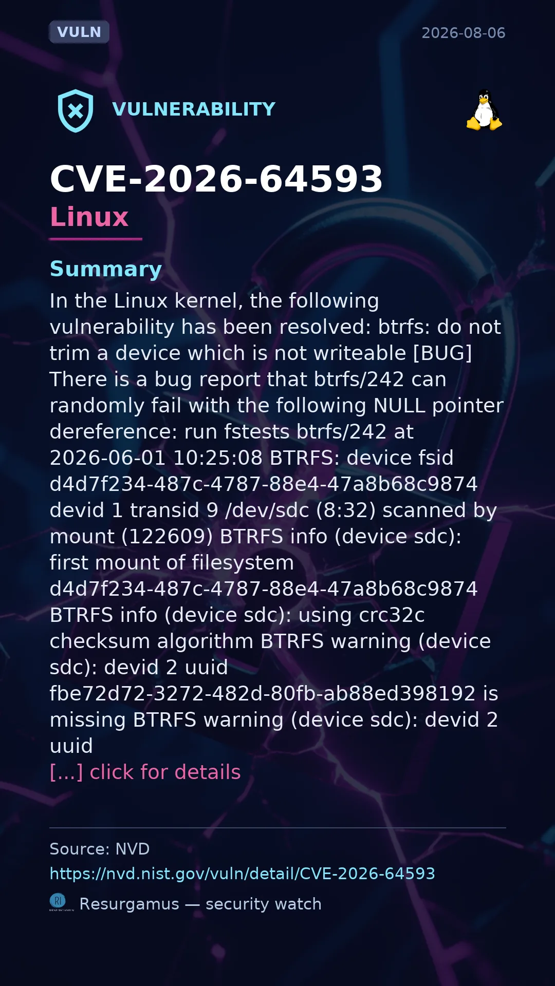 CVE-2026-64593 Linux Vulnerability