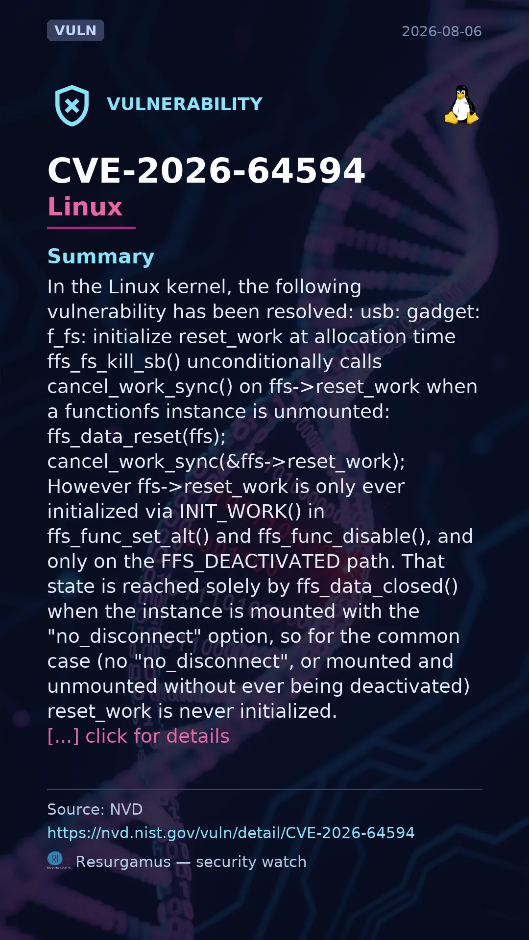 CVE-2026-64594 Linux Vulnerability