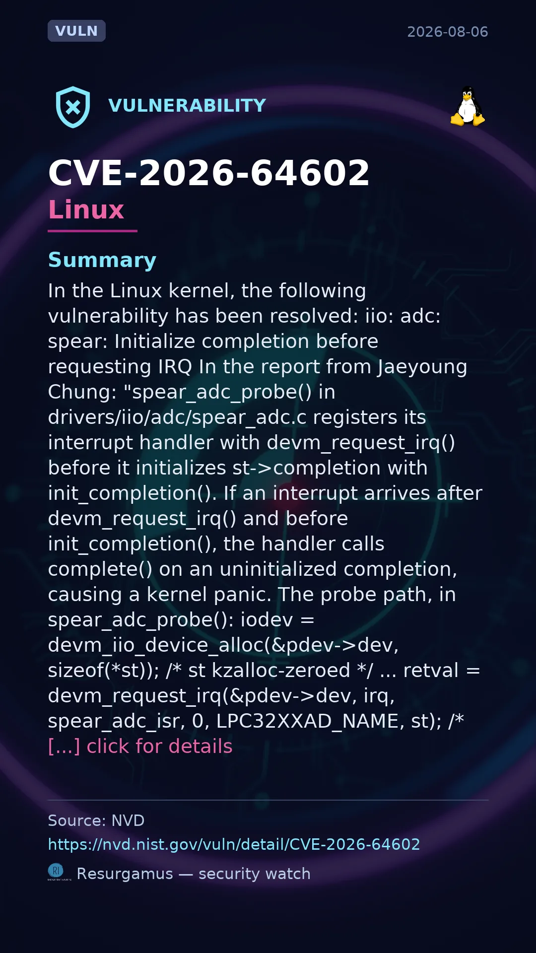 CVE-2026-64602 Linux Vulnerability