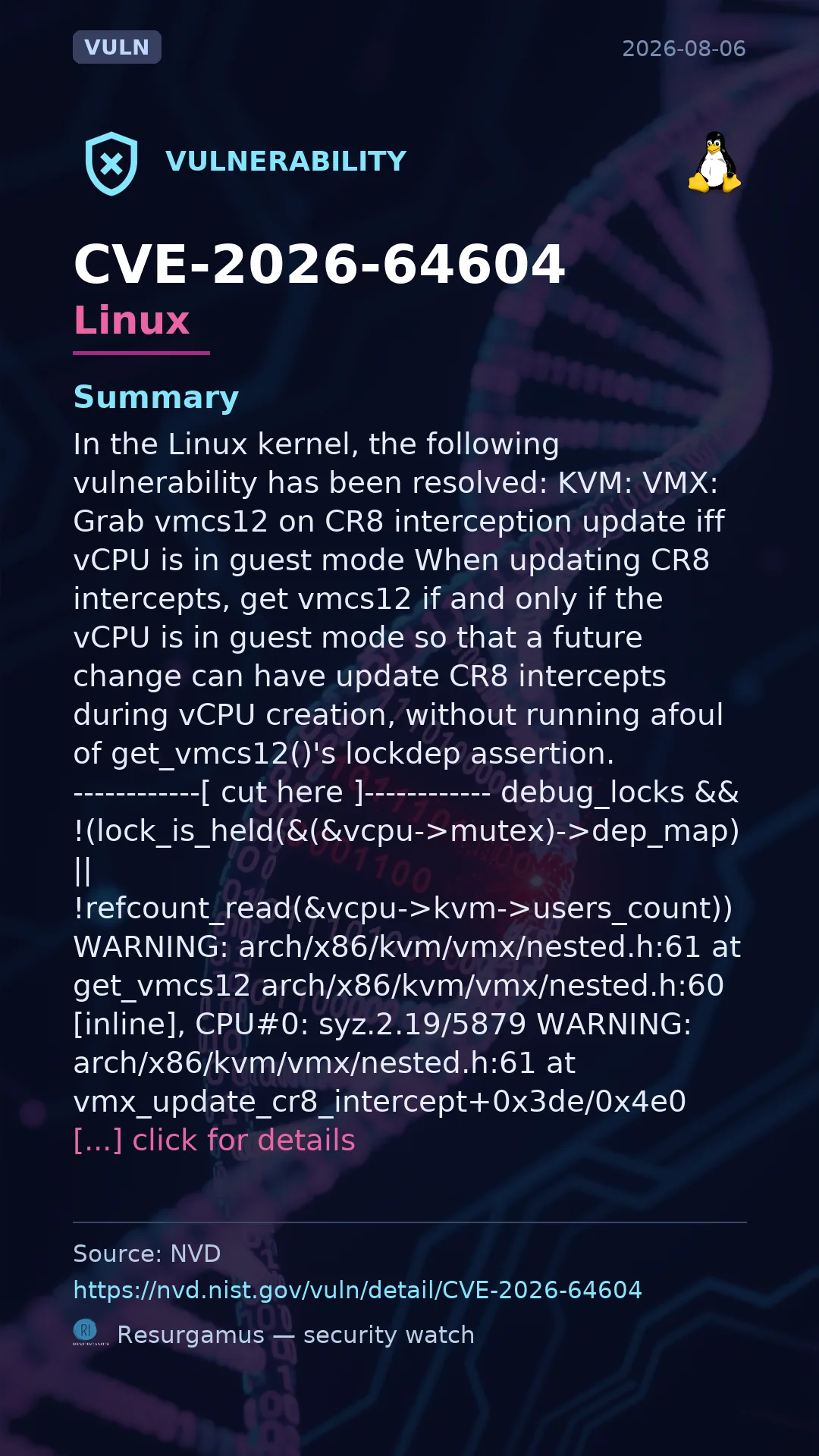 CVE-2026-64604 Linux Vulnerability