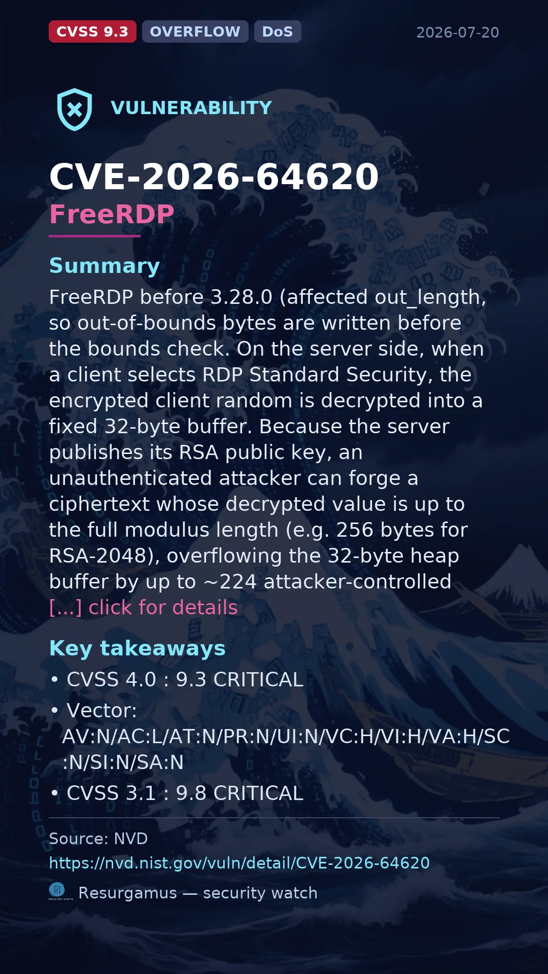 CVE-2026-64620 FreeRDP Vulnerability